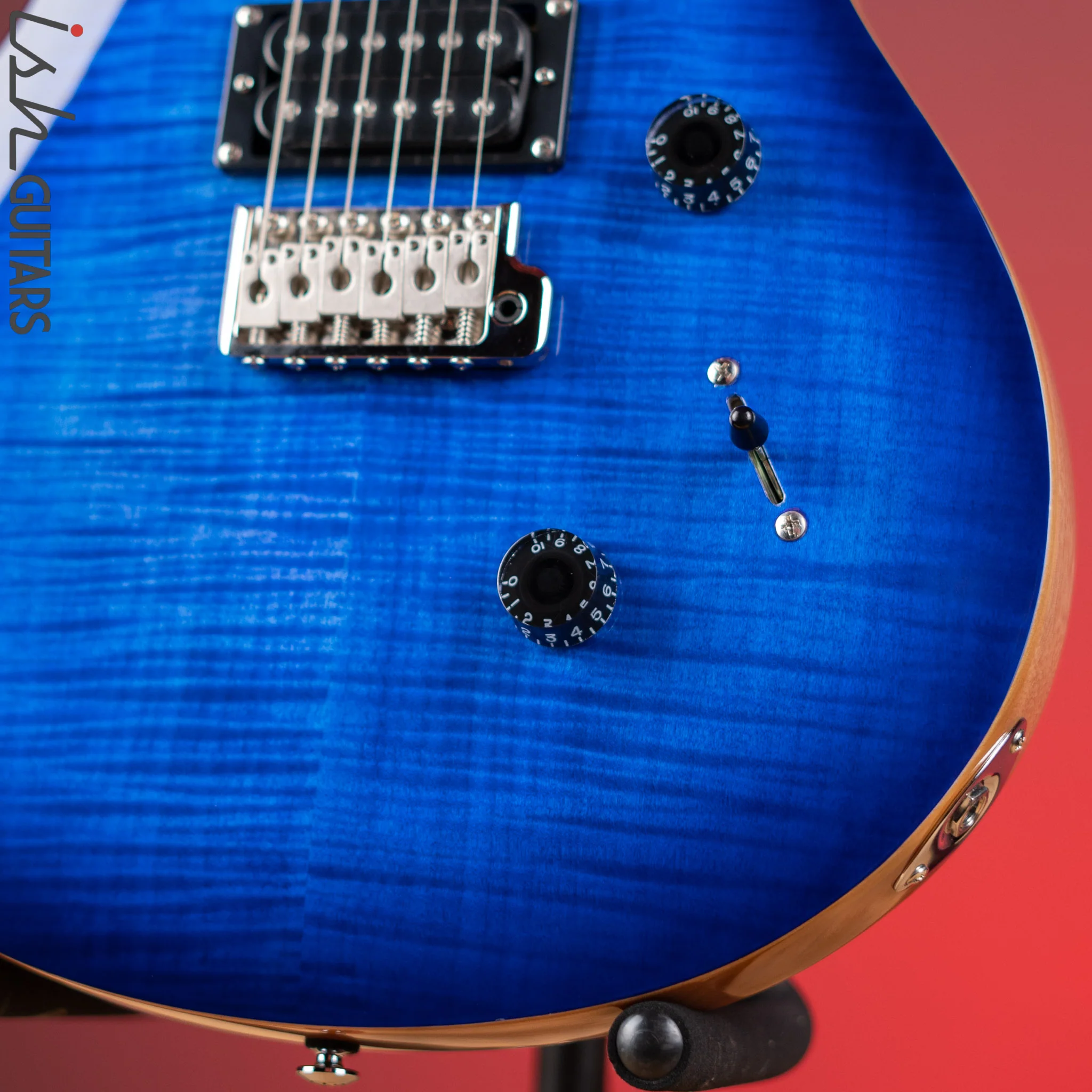 PRS SE Custom 24 Electric Guitar Faded Blue Burst - Image 4