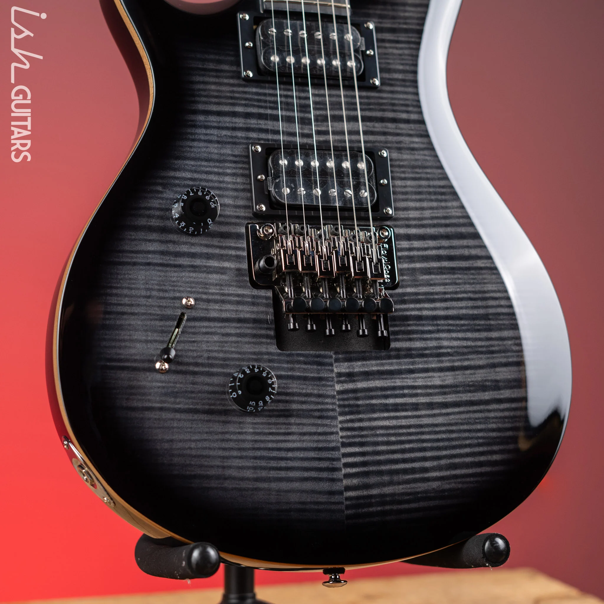 PRS SE Custom 24 “Floyd” Left-Handed Charcoal Burst - Image 4