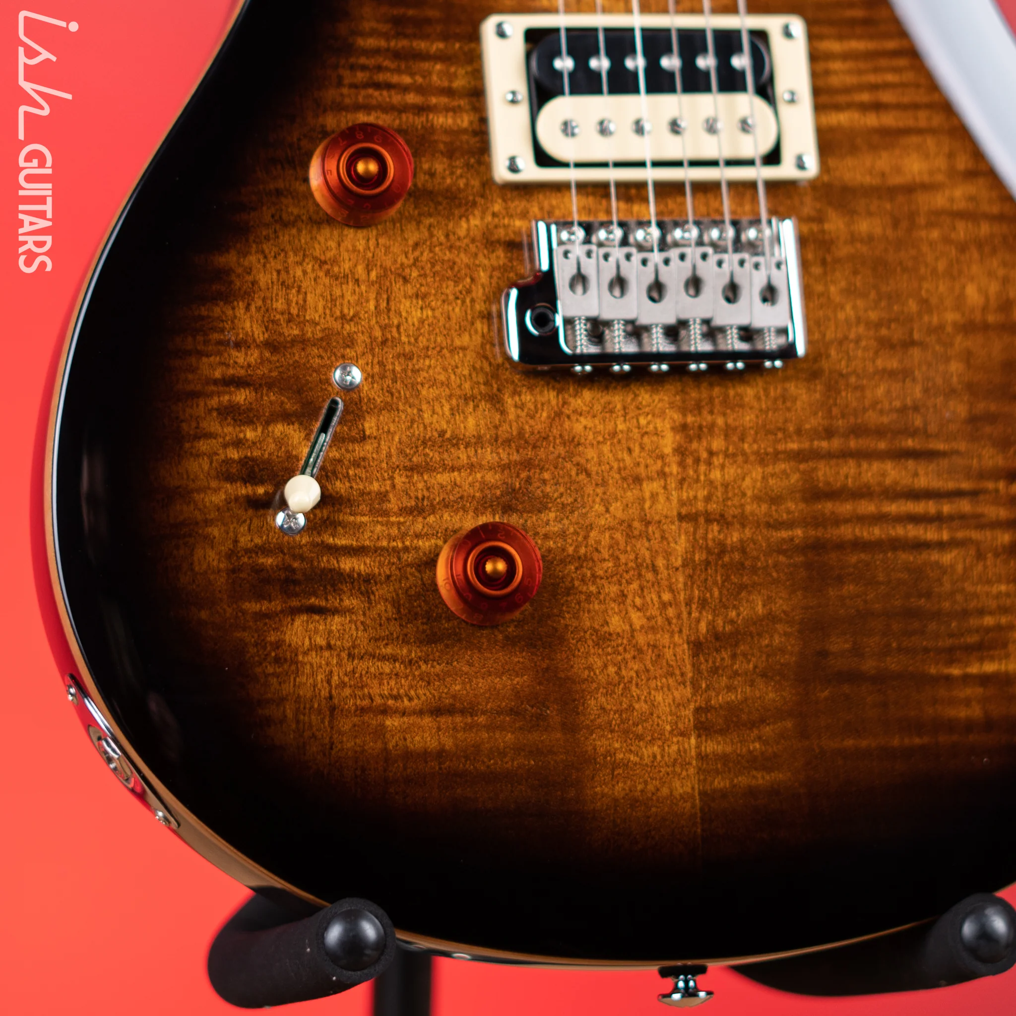 PRS SE Custom 24 Lefty Black Gold Burst - Image 4