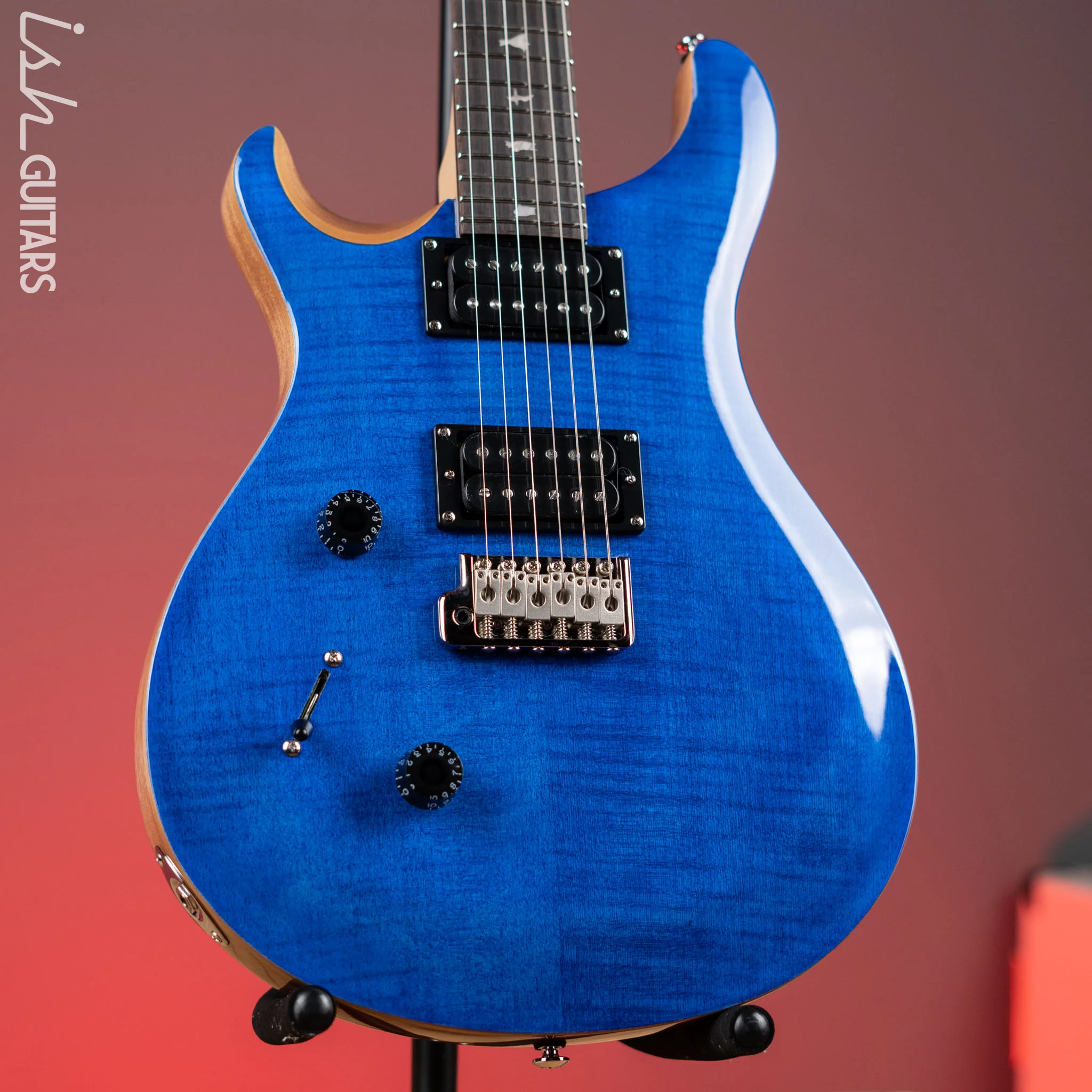 PRS SE Custom 24 Lefty Electric Guitar Faded Blue Demo