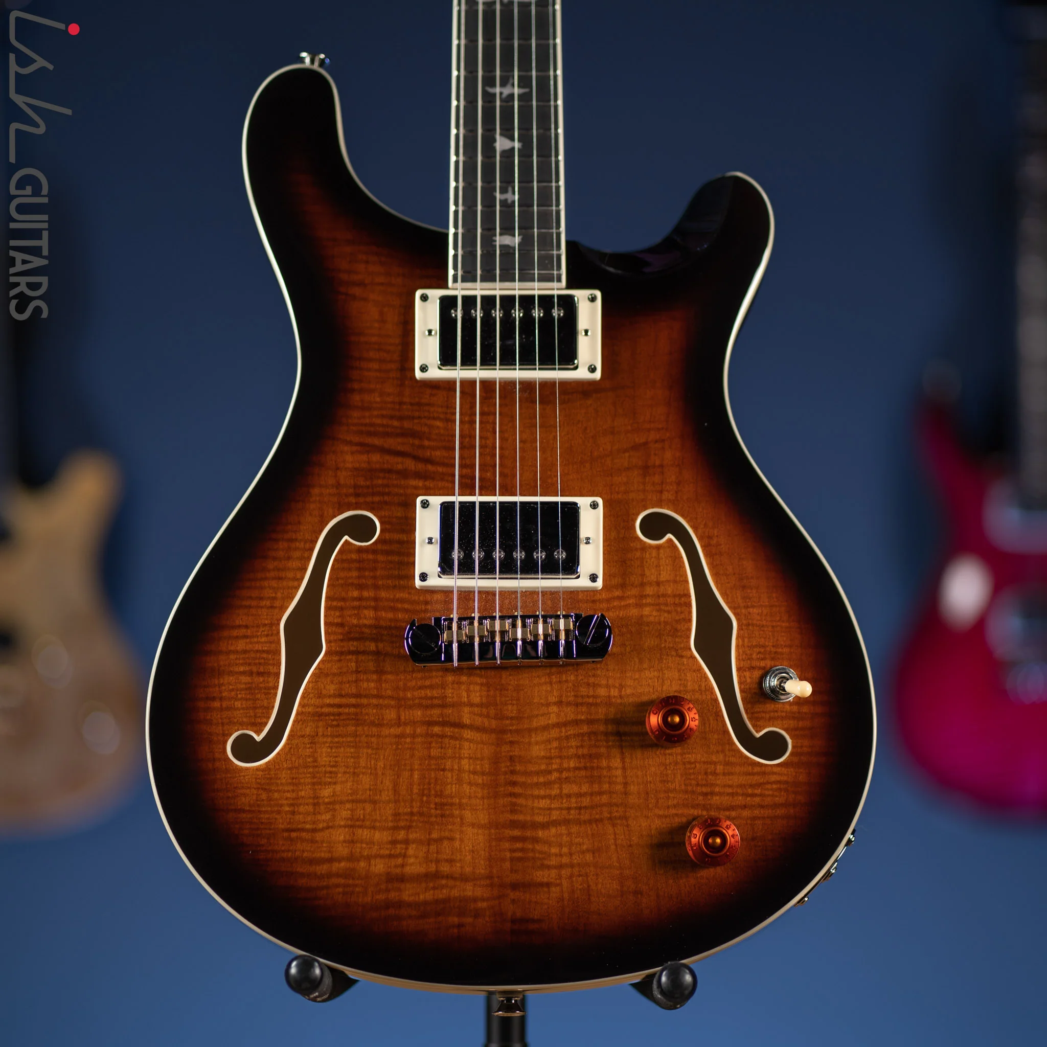 PRS SE Hollowbody II Electric Guitar Black Gold Sunburst