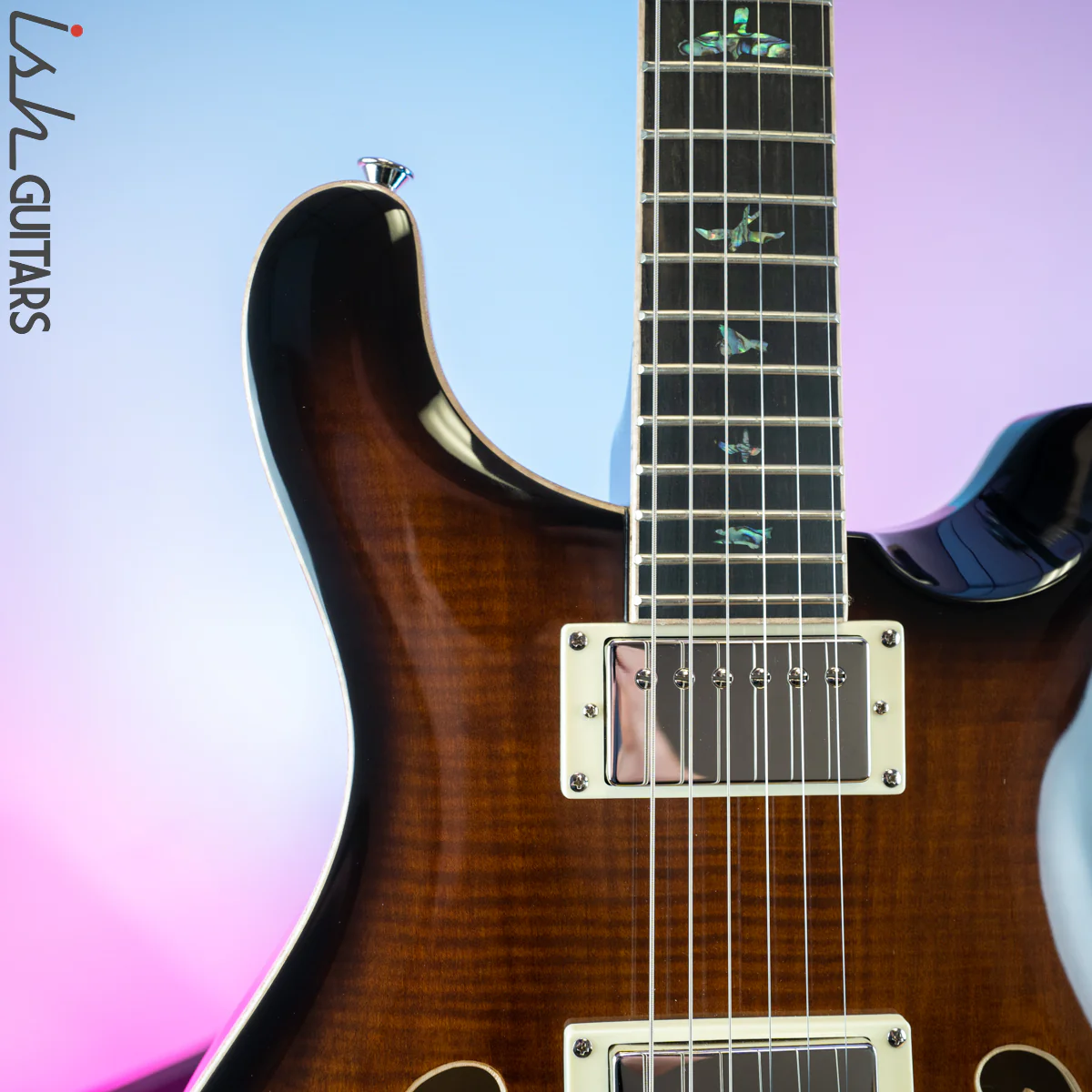 PRS SE Hollowbody II Piezo Black Gold Burst - Image 3