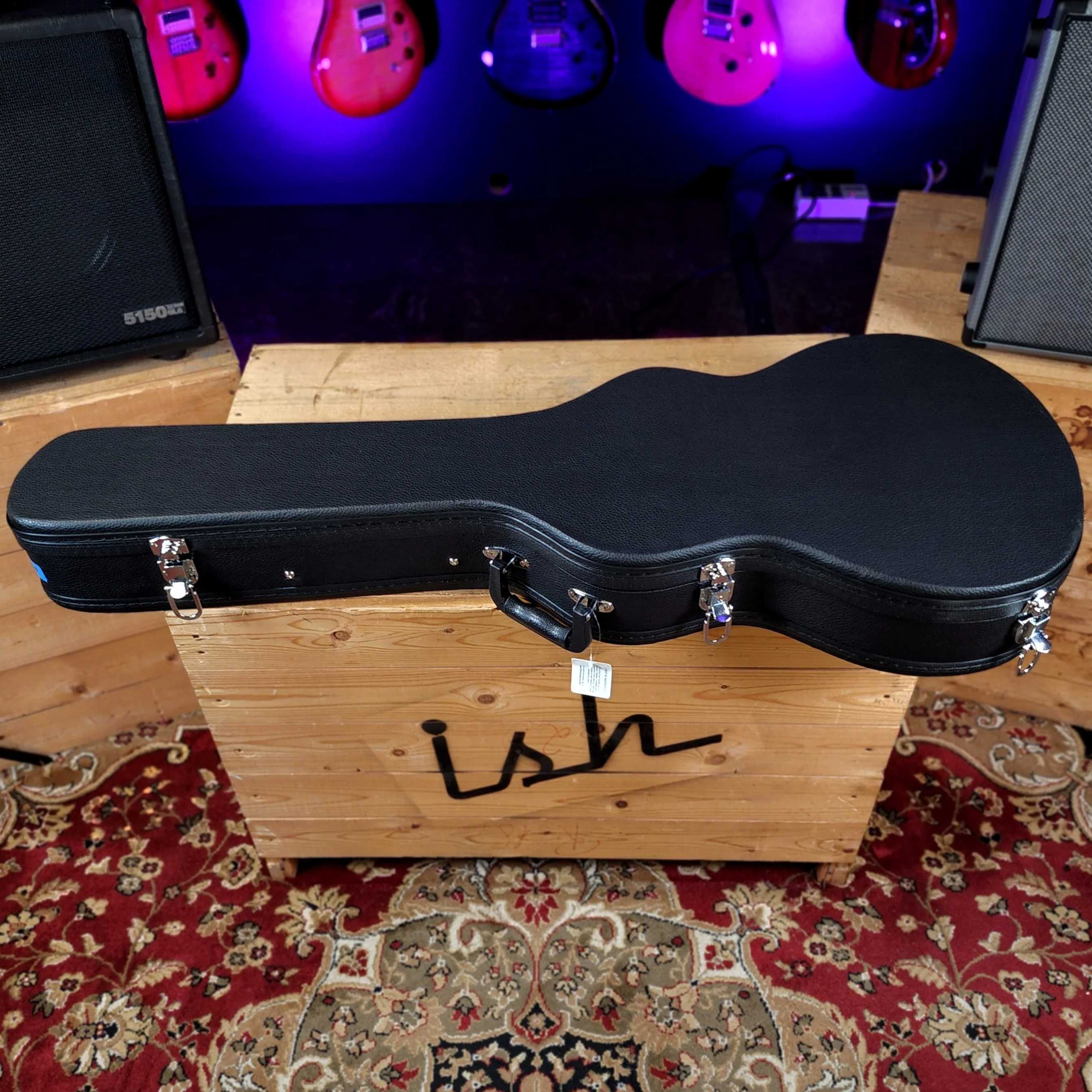 PRS SE Hollowbody II Piezo Electric Guitar Black Gold Burst - Image 13