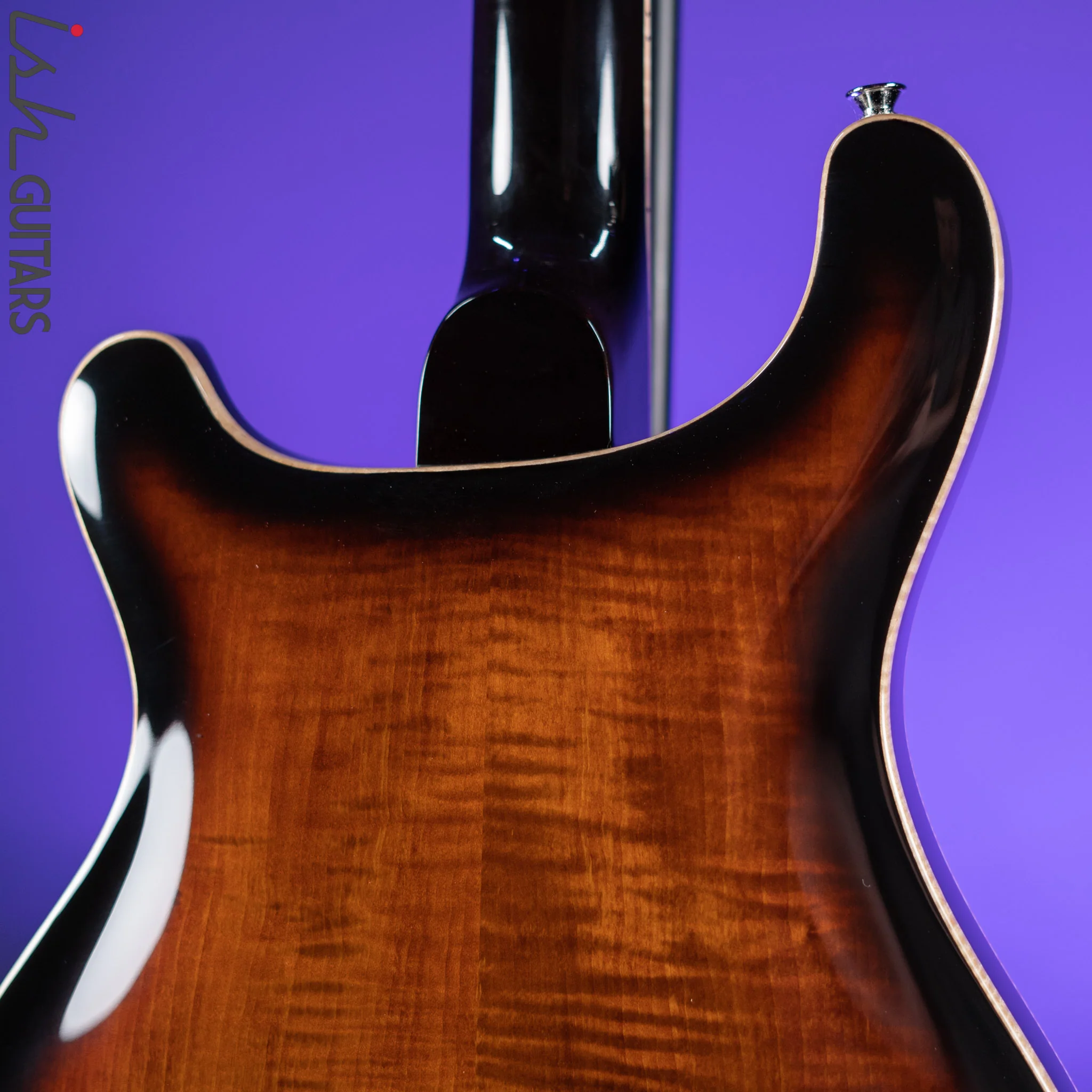 PRS SE Hollowbody II Piezo Electric Guitar Black Gold Burst - Image 9