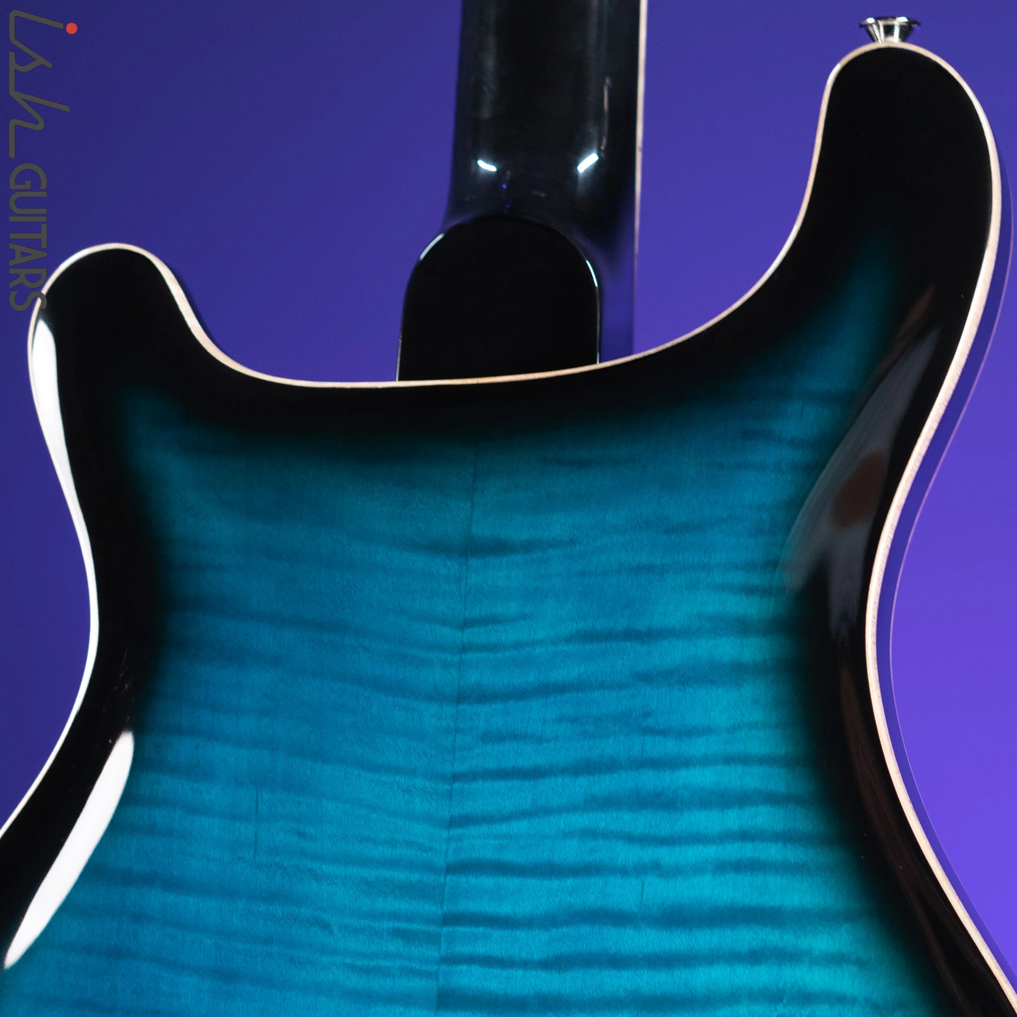 PRS SE Hollowbody II Piezo Electric Guitar Peacock Blue Sunburst Demo - Image 9