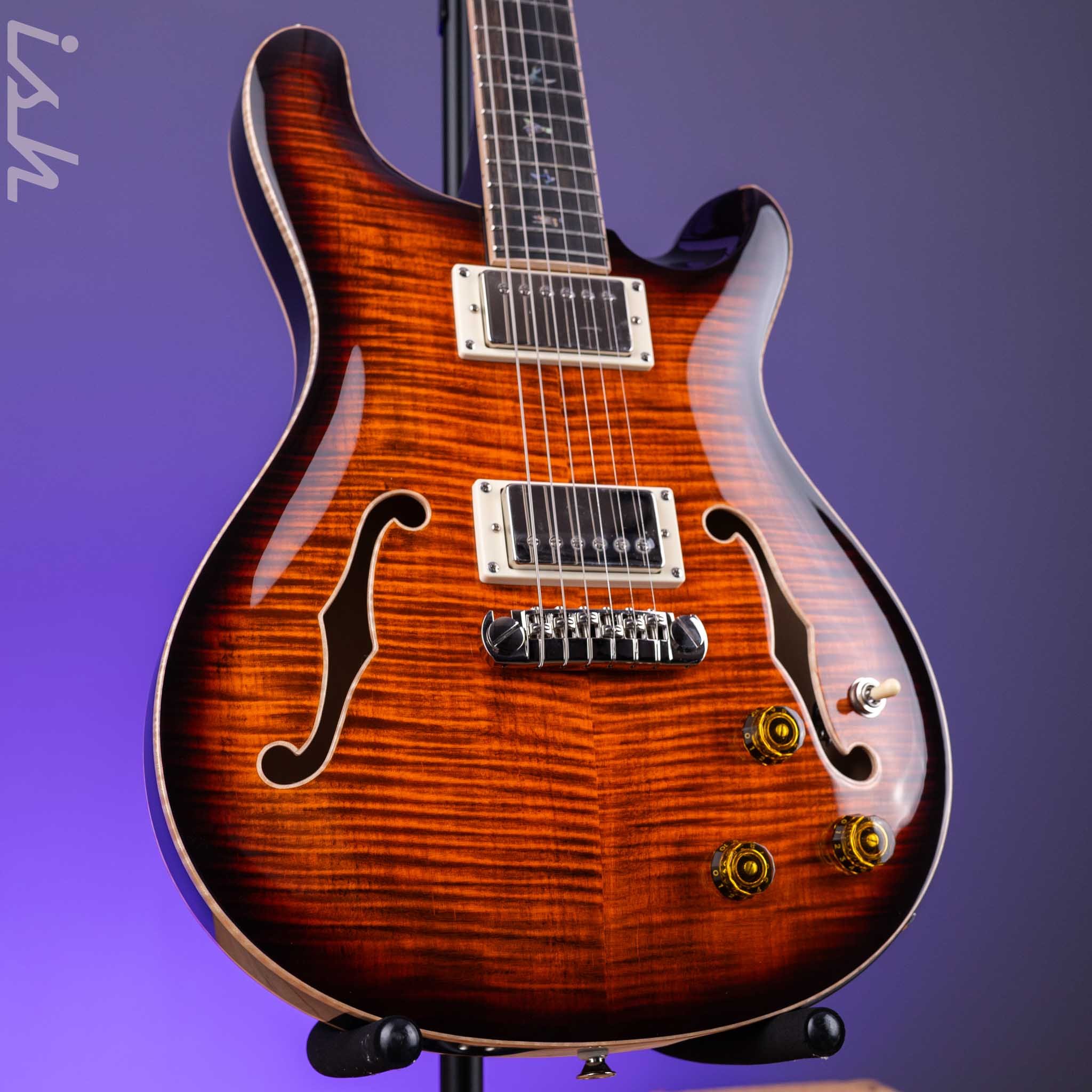 PRS SE Hollowbody II Piezo Orange Tiger Smokeburst *2025 Release!*