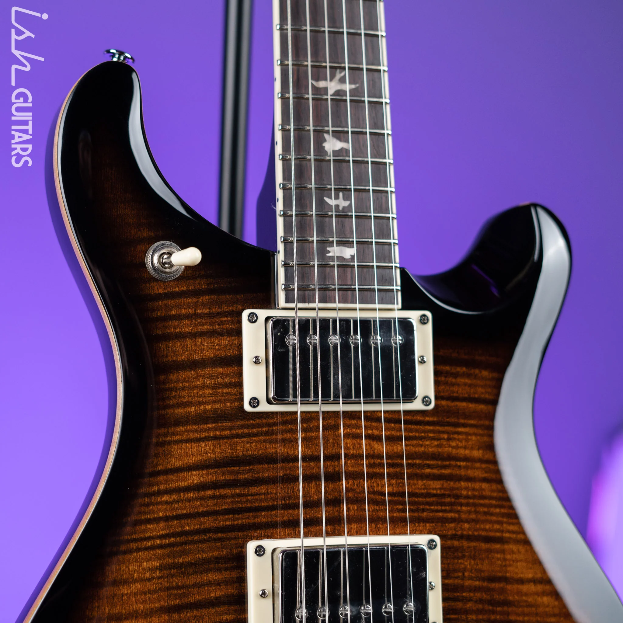 PRS SE McCarty 594 Electric Guitar Black Gold Sunburst - Image 3