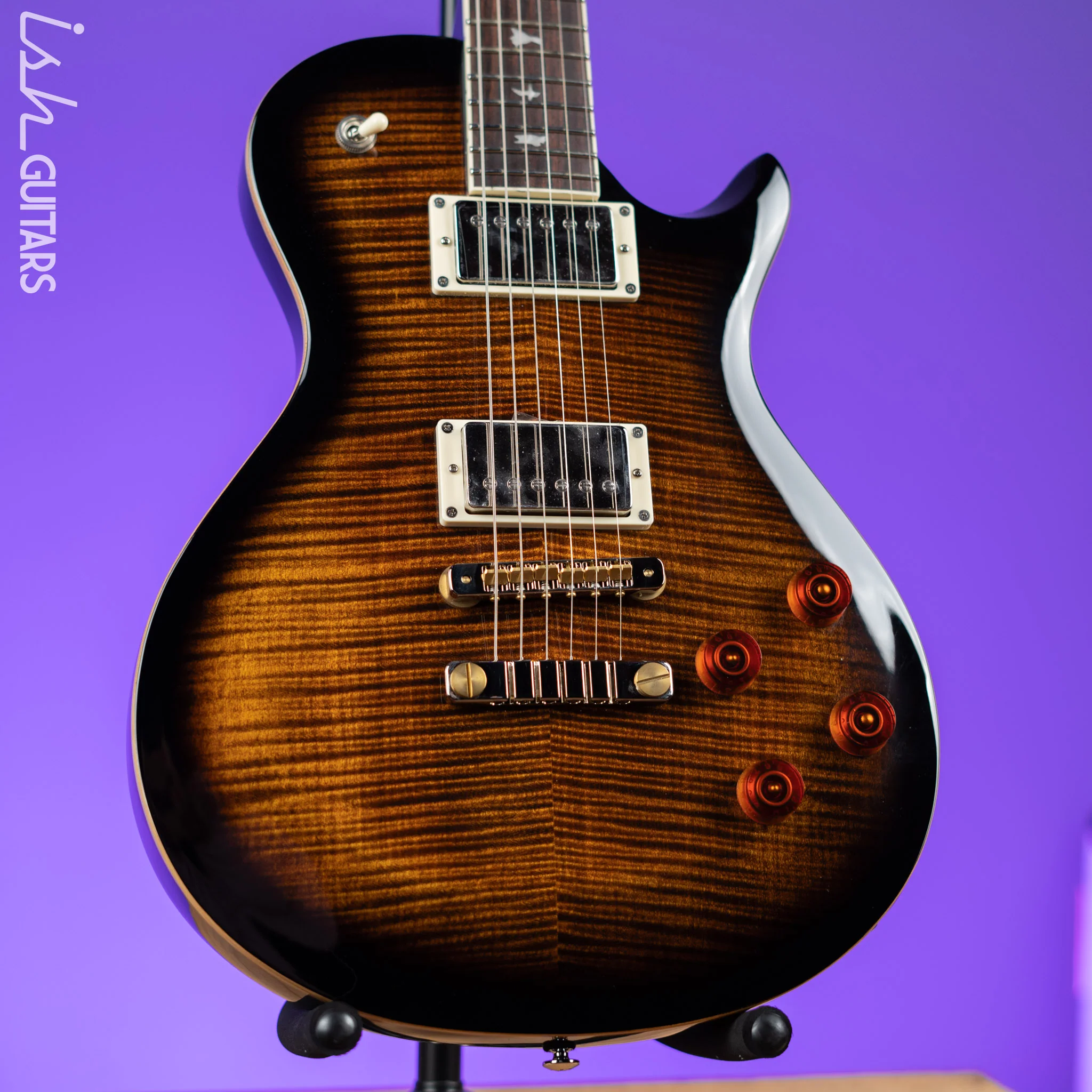 PRS SE McCarty 594 Singlecut Electric Guitar Black Gold Burst Demo