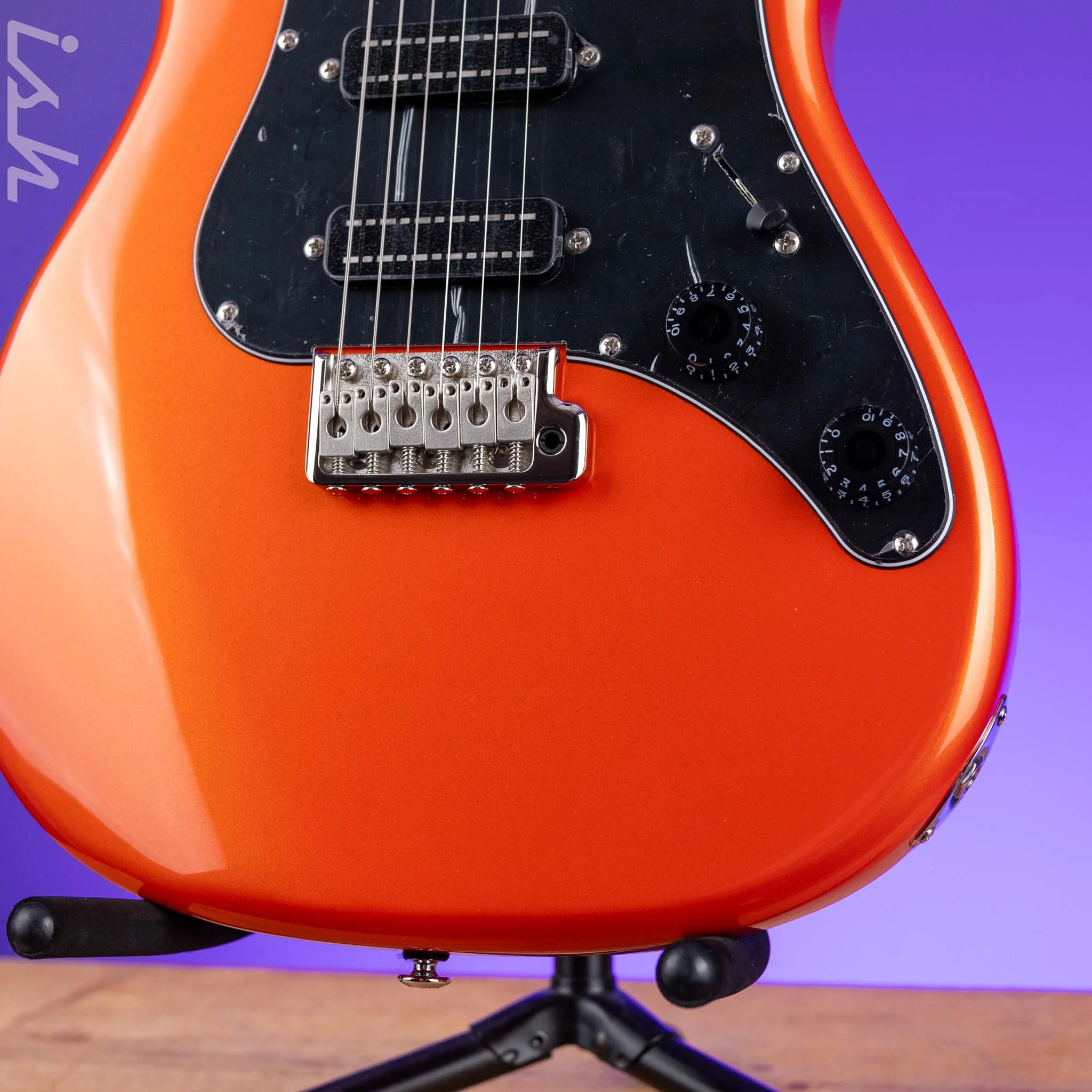 PRS SE NF3 Electric Guitar Metallic Orange Maple Fretboard - Image 4