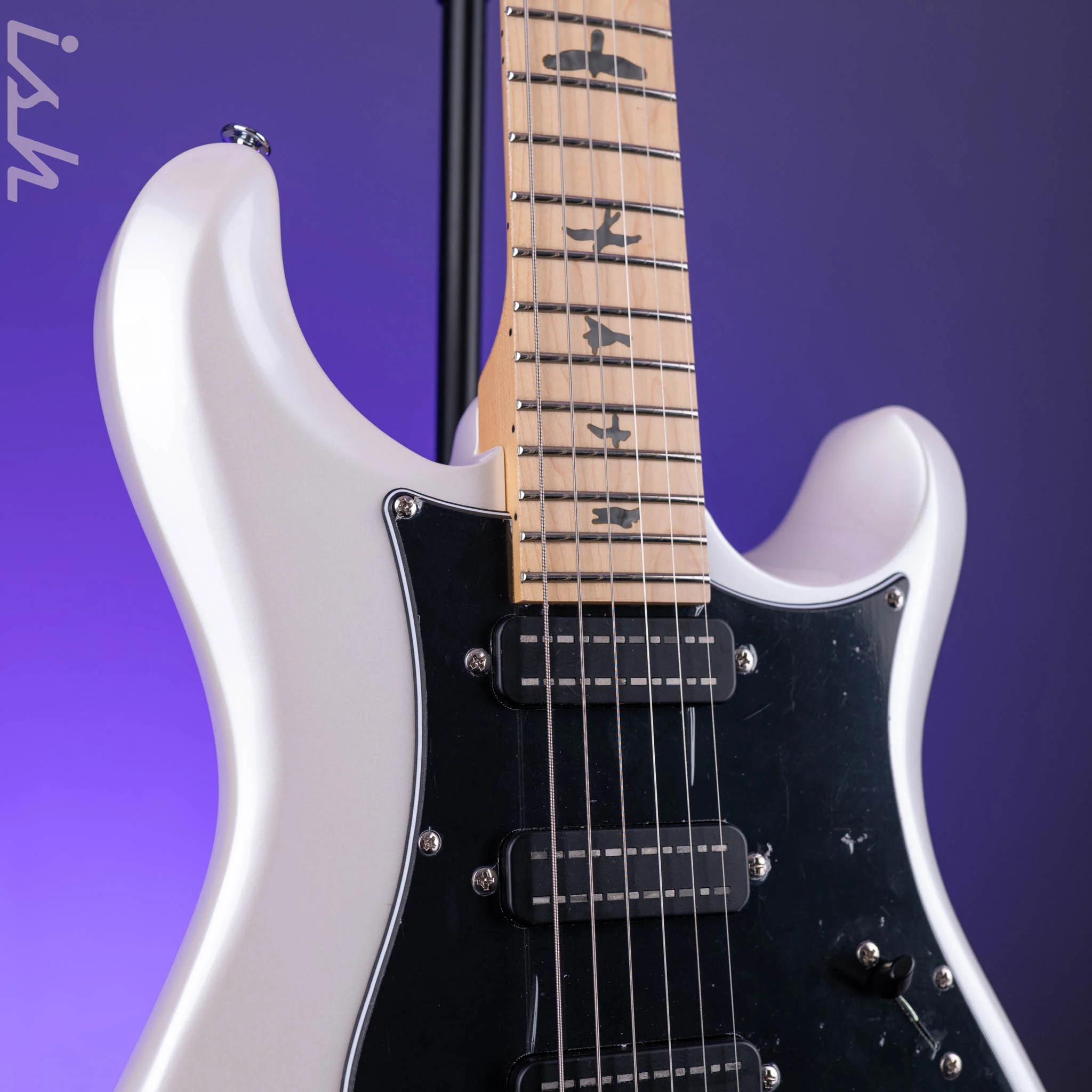 PRS SE NF3 Electric Guitar White Pearl Maple Fretboard Demo - Image 3