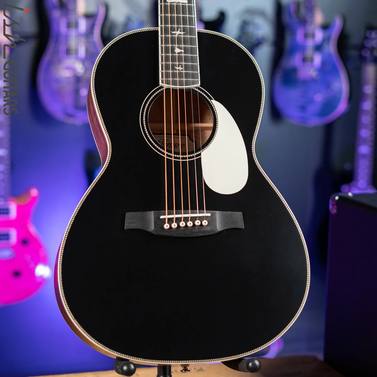 2021 PRS SE P20E Parlor Acoustic Guitar Black Top