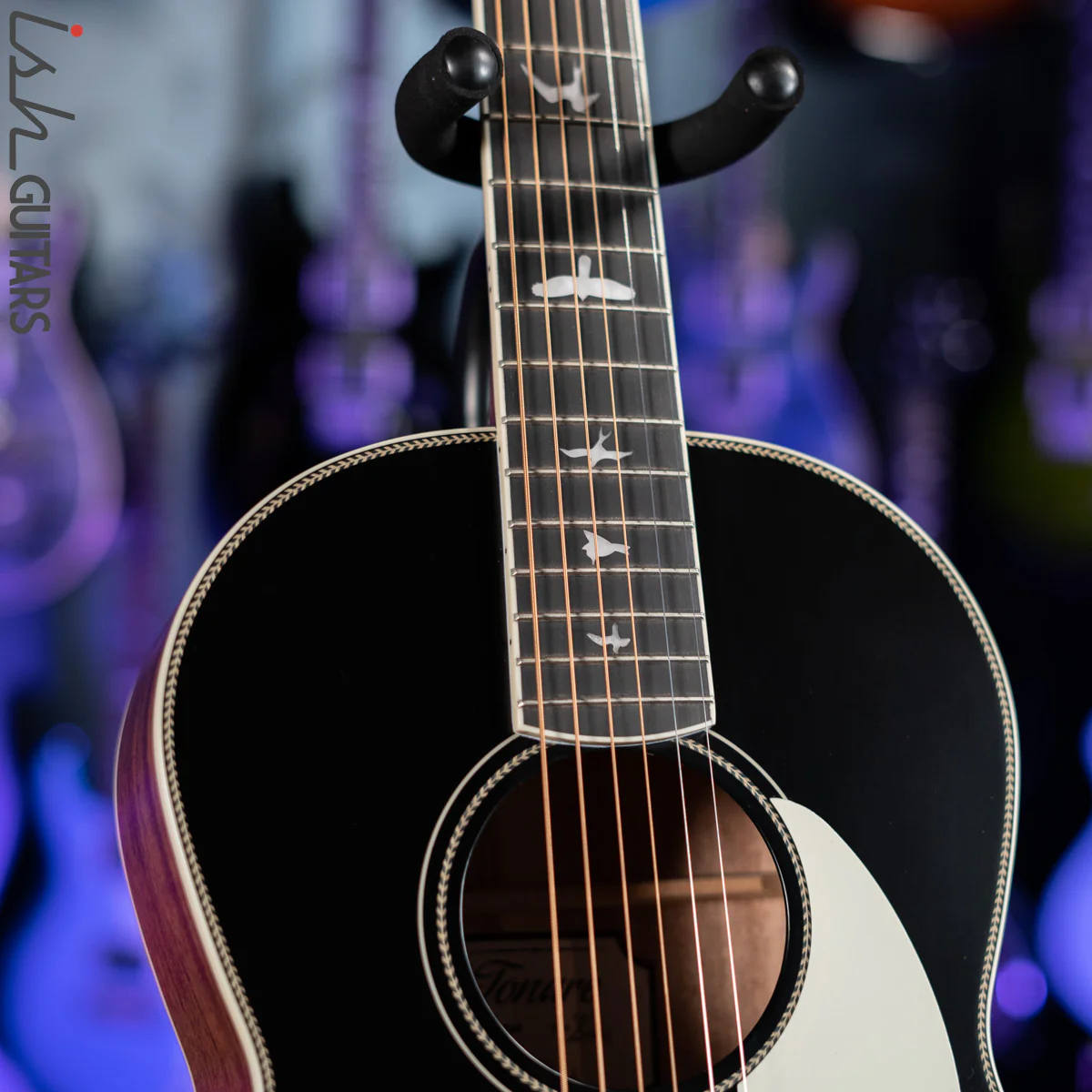 2021 PRS SE P20E Parlor Acoustic Guitar Black Top - Image 5