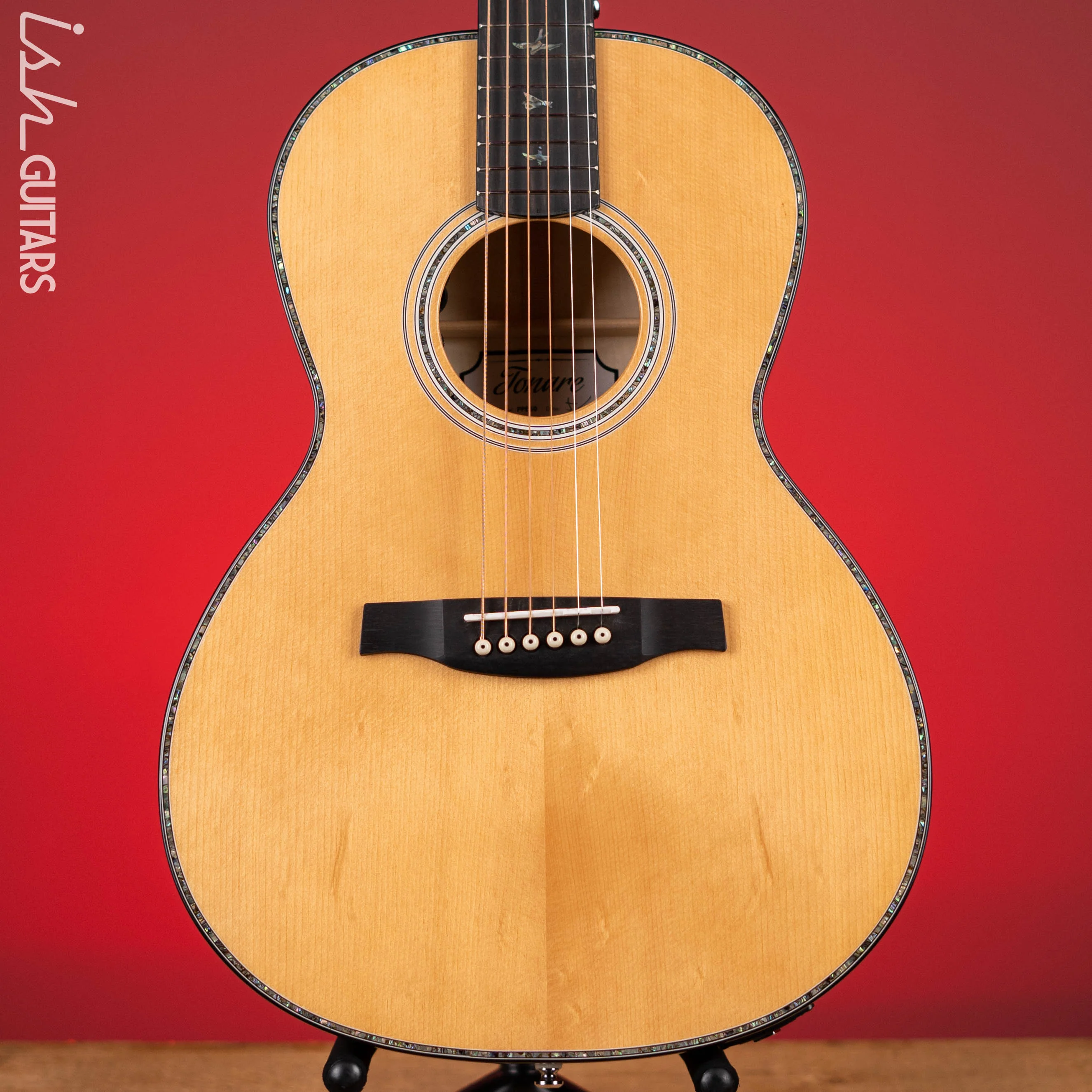 PRS SE P50E Tonare Parlor Acoustic Guitar Black Gold Demo