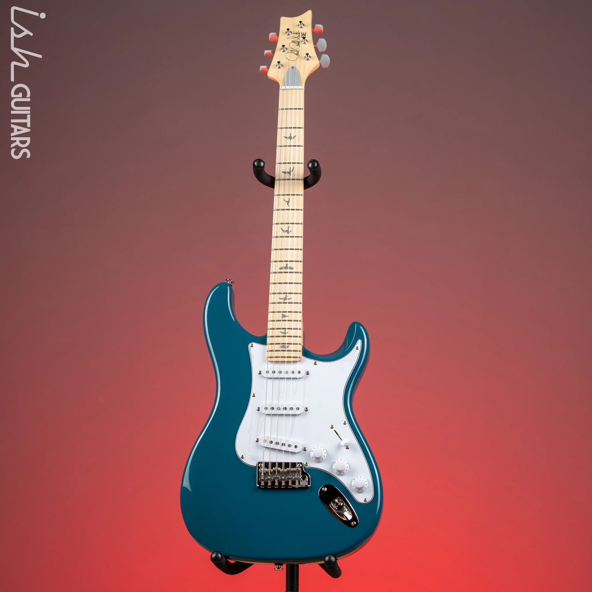 PRS SE Silver Sky Electric Guitar Nylon Blue - Maple Fretboard - Demo - Image 2