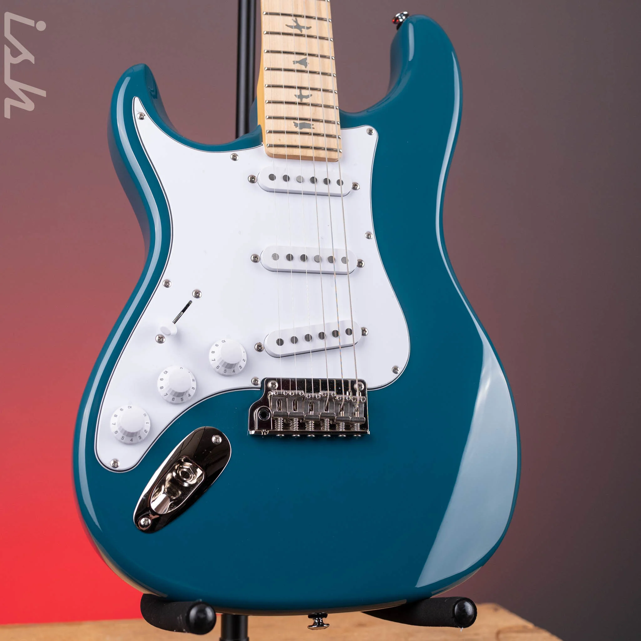 PRS SE Silver Sky Lefty Nylon Blue - Maple Board