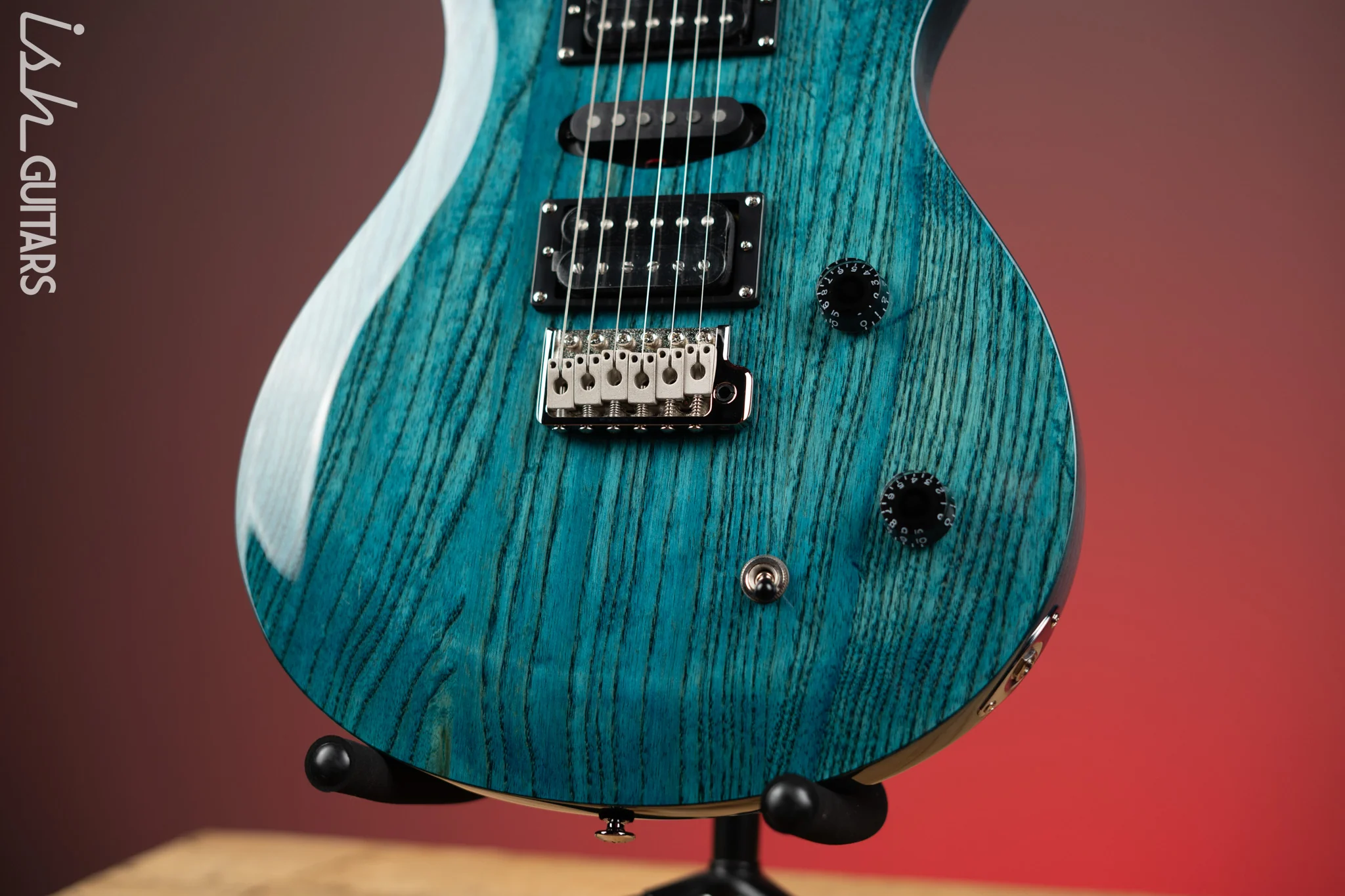 PRS SE Swamp Ash Special Iri Blue Electric Guitar - Image 4