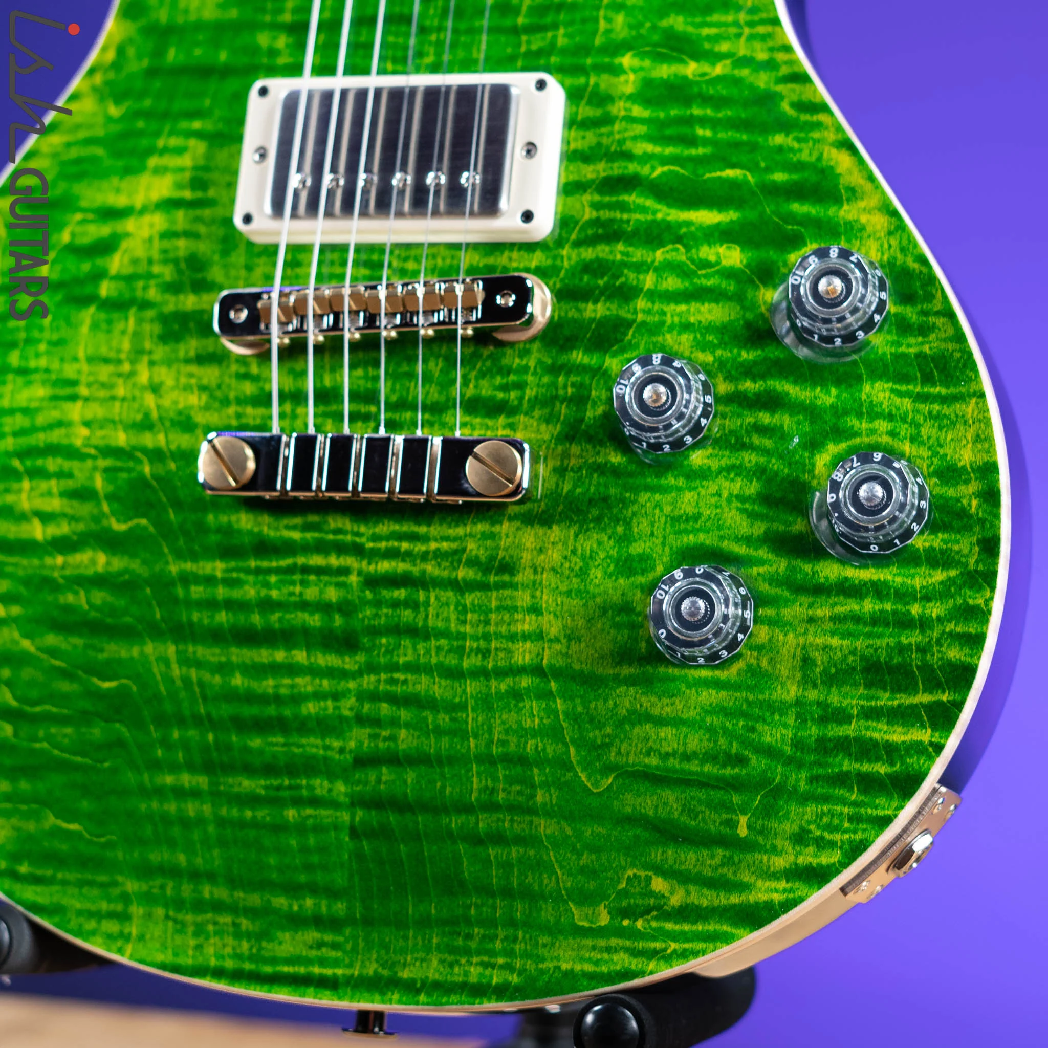 PRS McCarty 594 Singlecut Green w/ Black Back & Natural Binding - Image 4