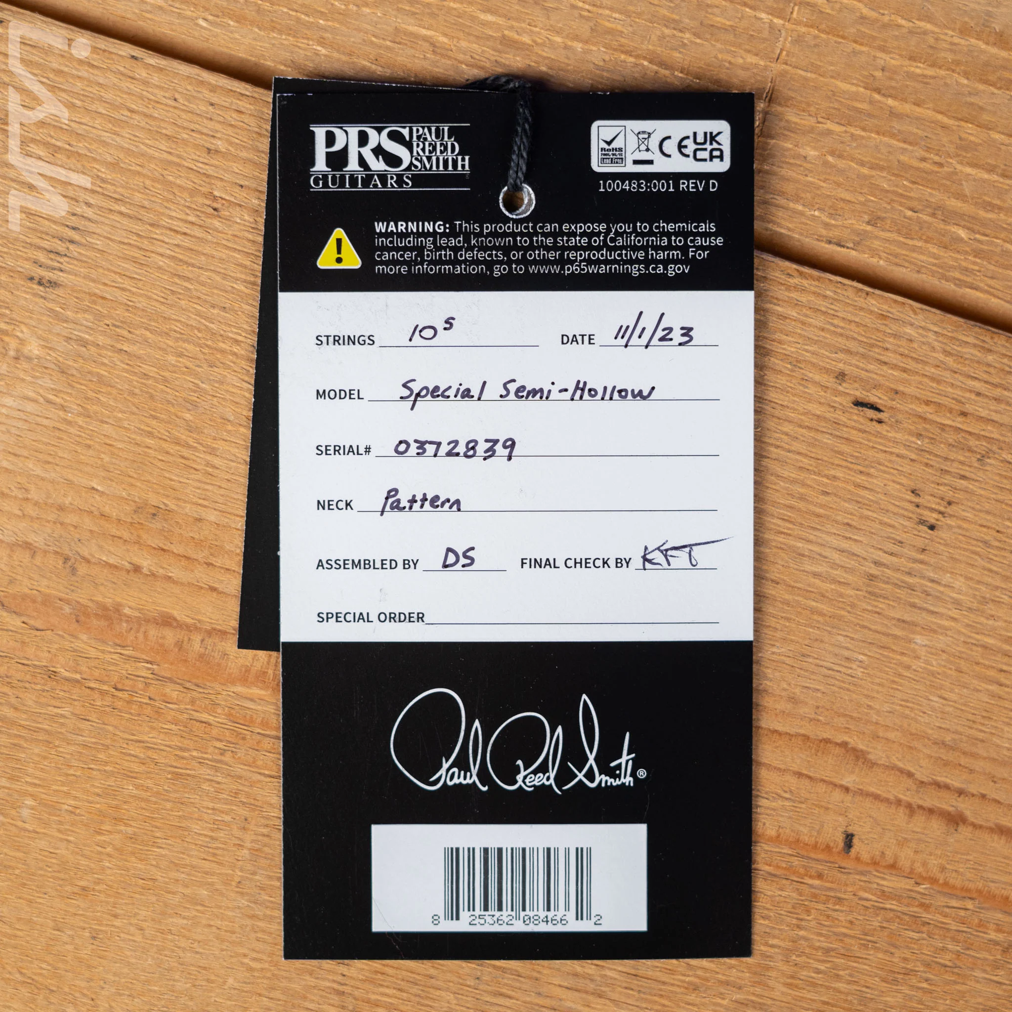 PRS Special 22 Semi-Hollow Electric Guitar Orange Tiger - Image 11