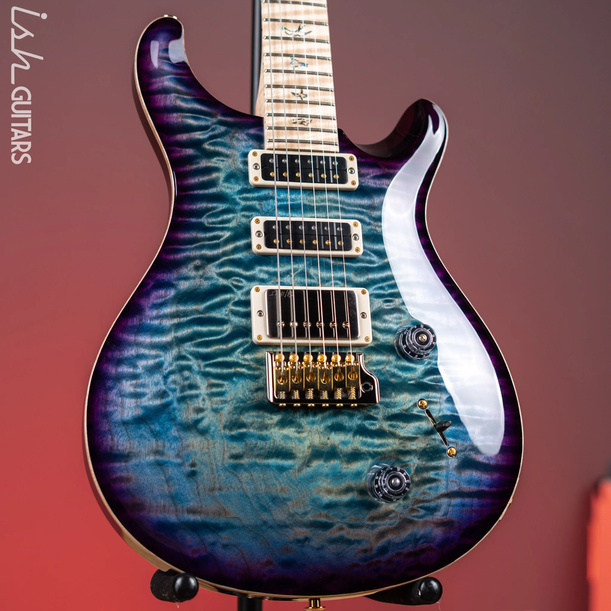 PRS Studio Wood Library 10-Top One Piece Aquableux Purple Burst