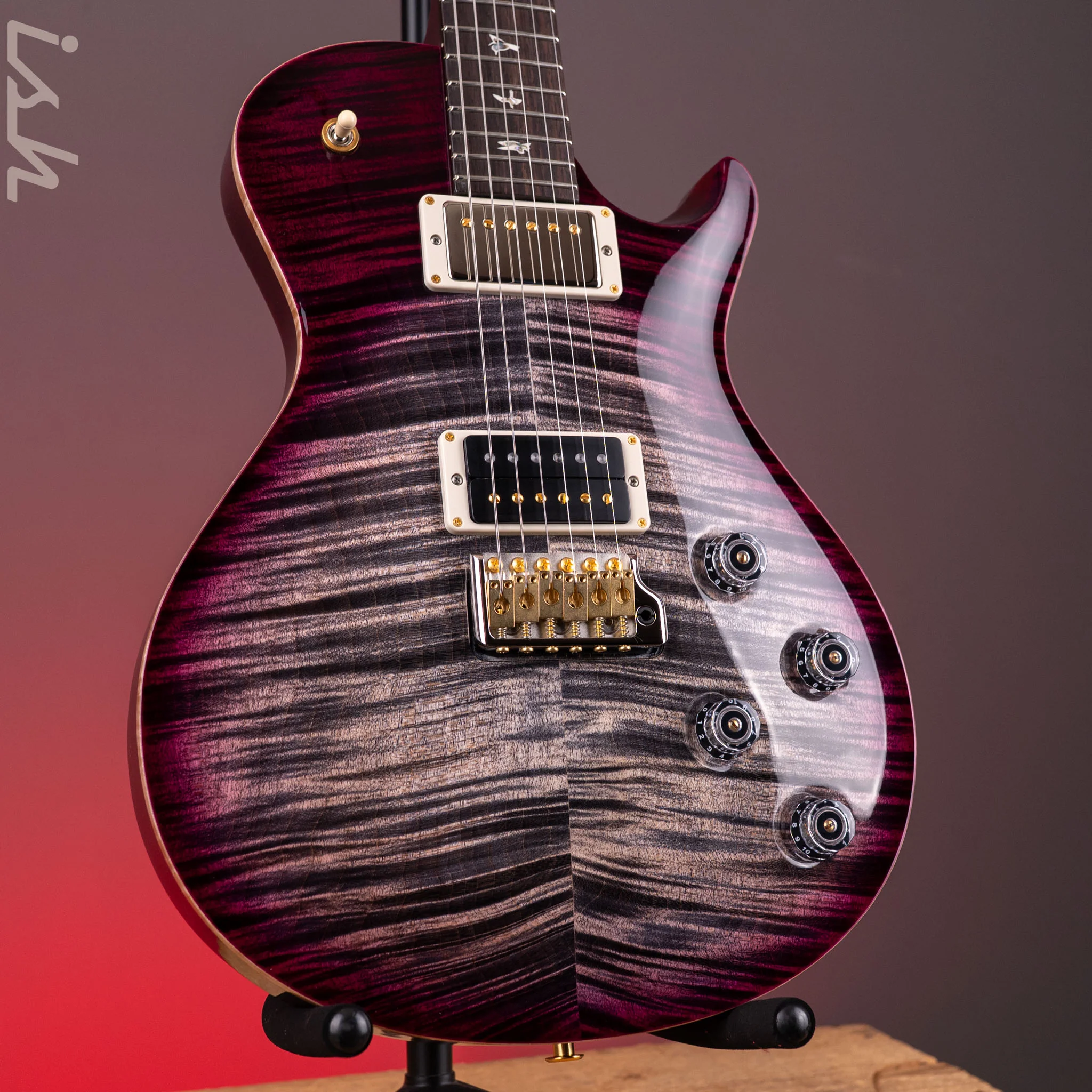 PRS Tremonti 10-Top Charcoal Purple Burst (Natural Binding)