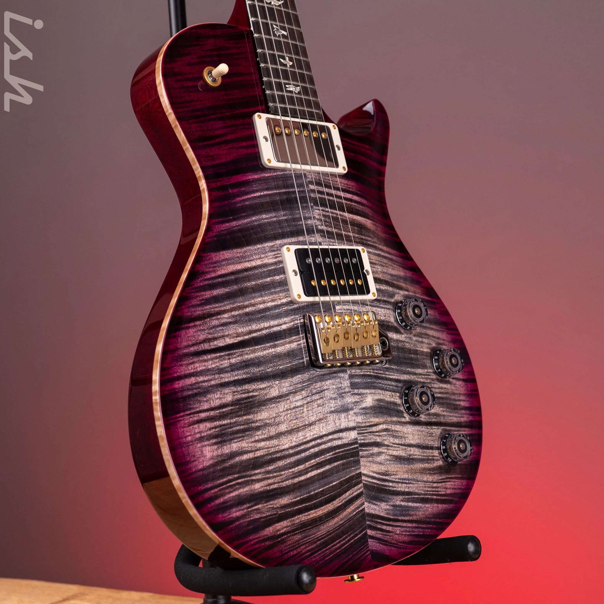 PRS Tremonti 10-Top Charcoal Purple Burst (Natural Binding) - Image 3