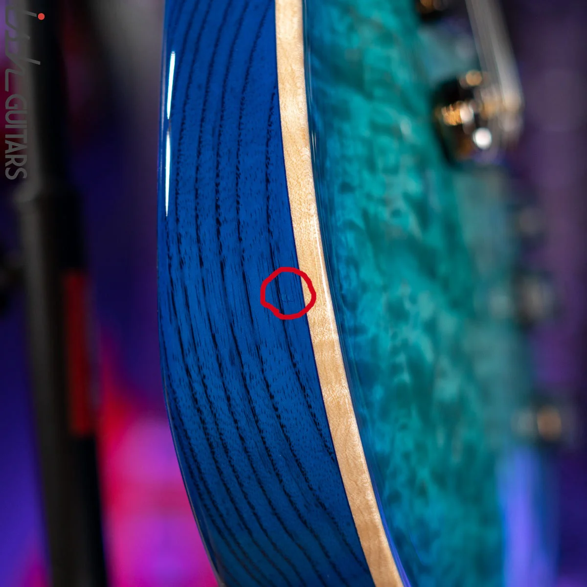 PRS Tremonti Stoptail Wood Library Makena Blue Burst 10 Top Quilt - Demo - Image 5