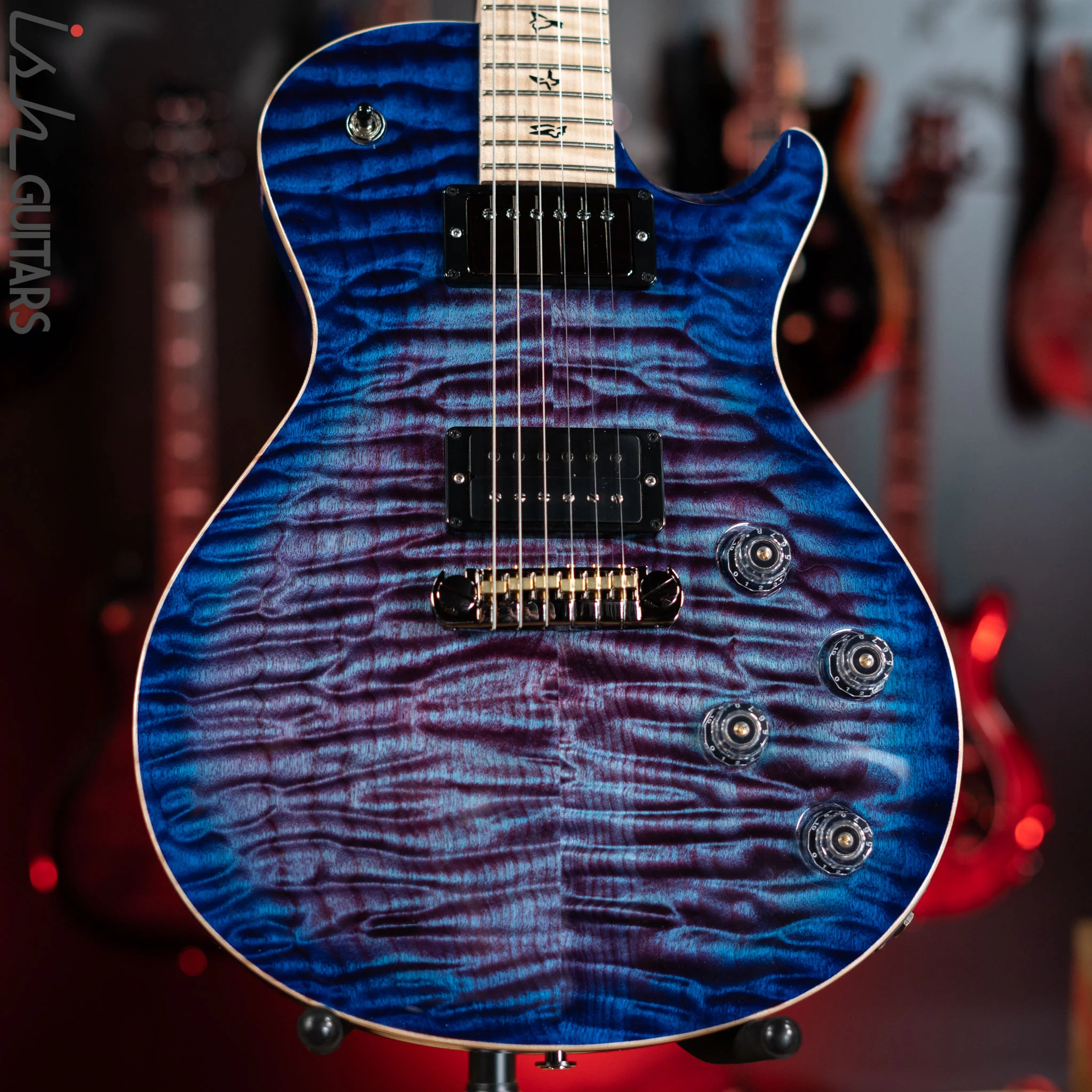 PRS Tremonti Stoptail Wood Library Violet Blue Burst 10 Top Quilt
