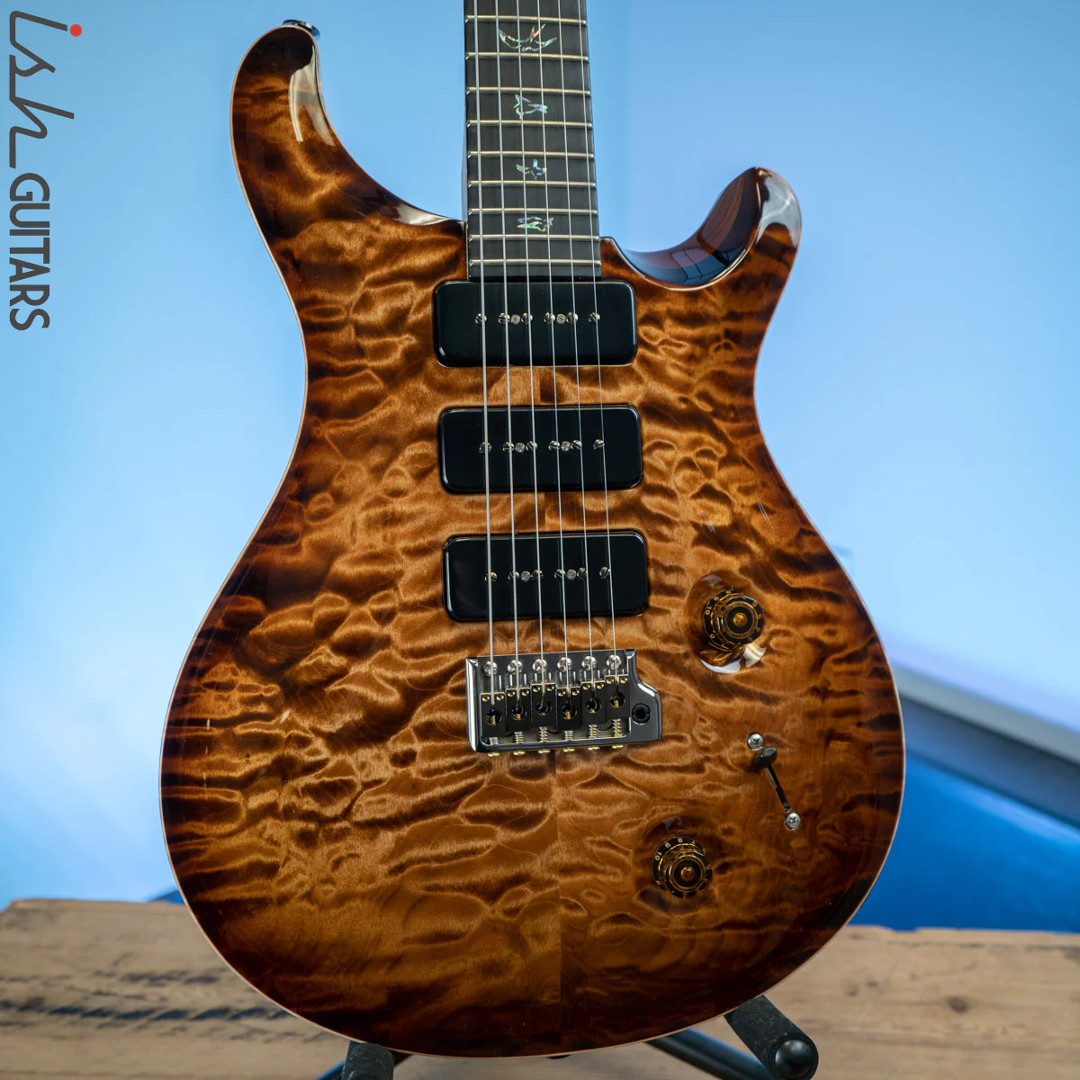 PRS Wood Library Custom 22 Soapbar Copperhead Burst