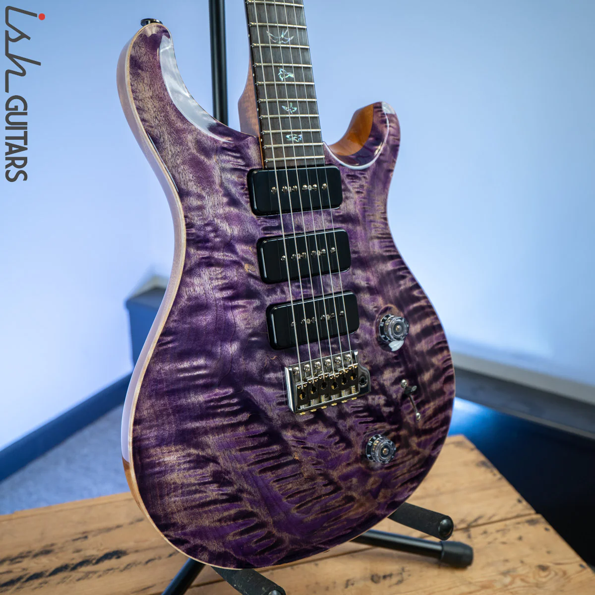 PRS Wood Library Custom 22 Soapbar Faded Purple One-Piece - Image 5