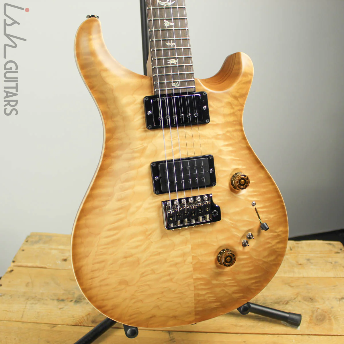 2019 PRS Wood Library Custom 24-08 10 Top Quilted Maple Vintage Natural Satin