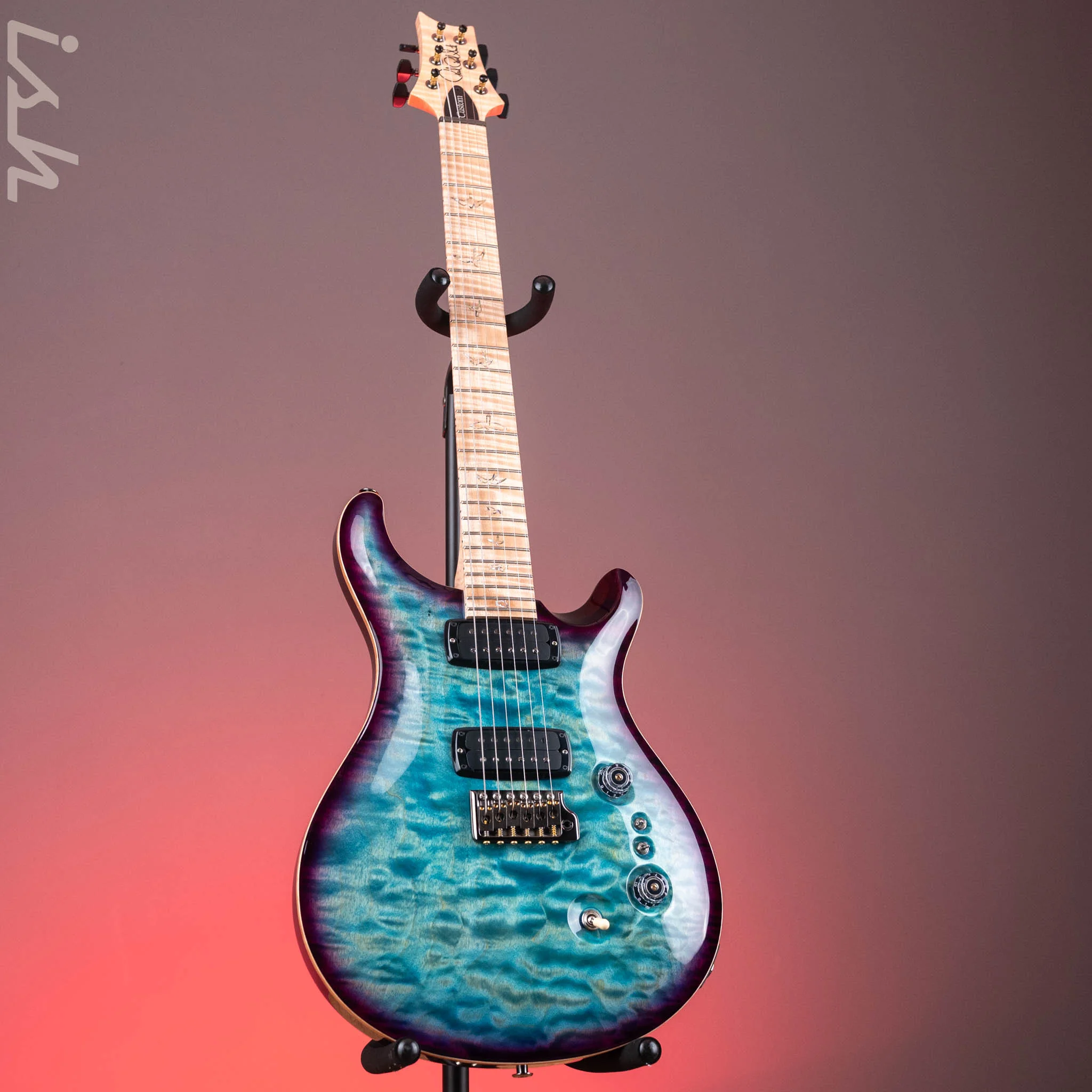 PRS Wood Library Custom 24-08 10-Top Aquableux Purple Burst - Image 2