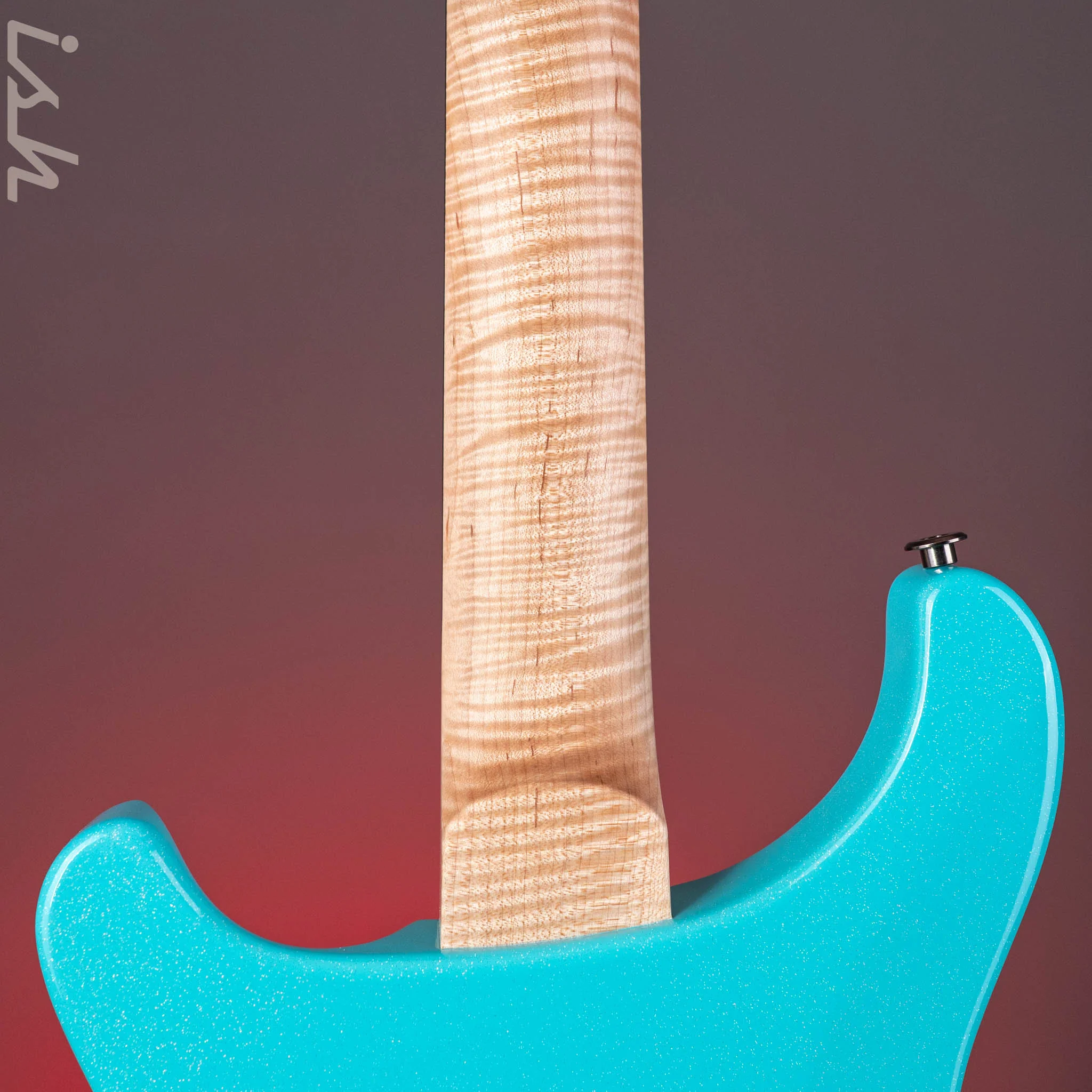 PRS Wood Library Custom 24-08 Mango Top Opaque Blue Holoflake - Image 12