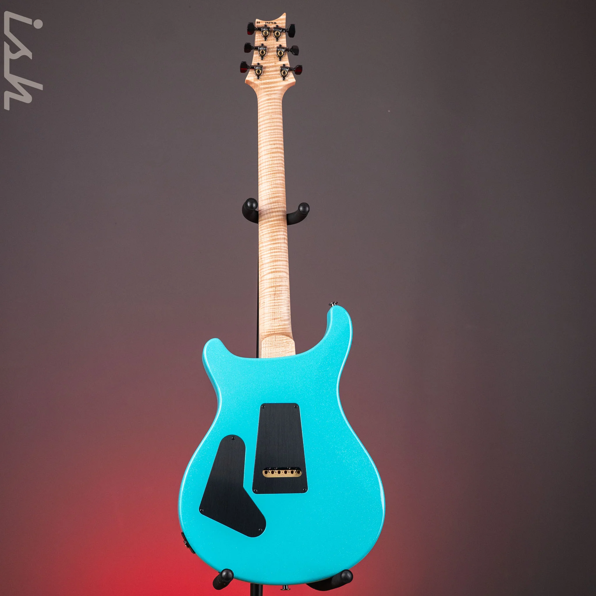 PRS Wood Library Custom 24-08 Mango Top Opaque Blue Holoflake - Image 8