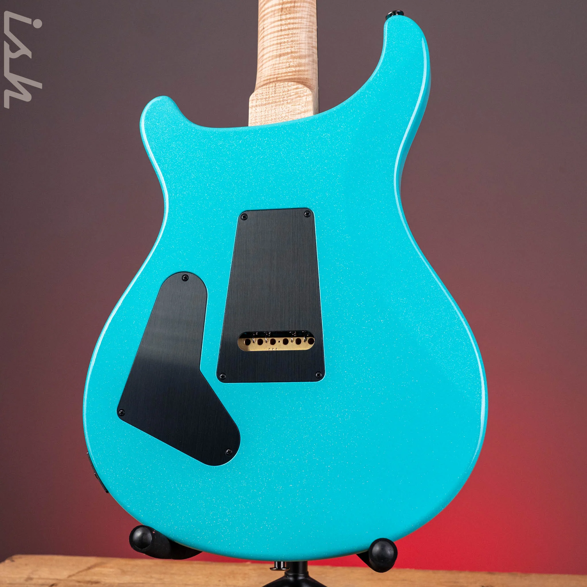 PRS Wood Library Custom 24-08 Mango Top Opaque Blue Holoflake - Image 9
