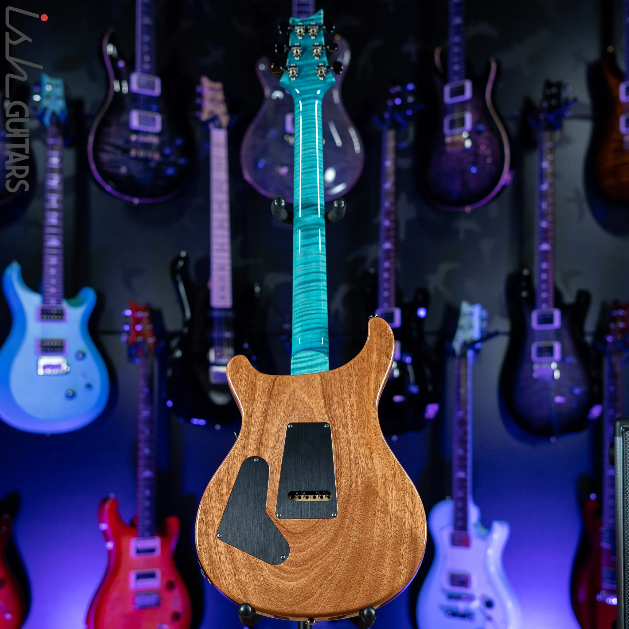 PRS Wood Library Custom 24 Teal One Piece 10 Top Quilt Figured Maple Neck - Image 6