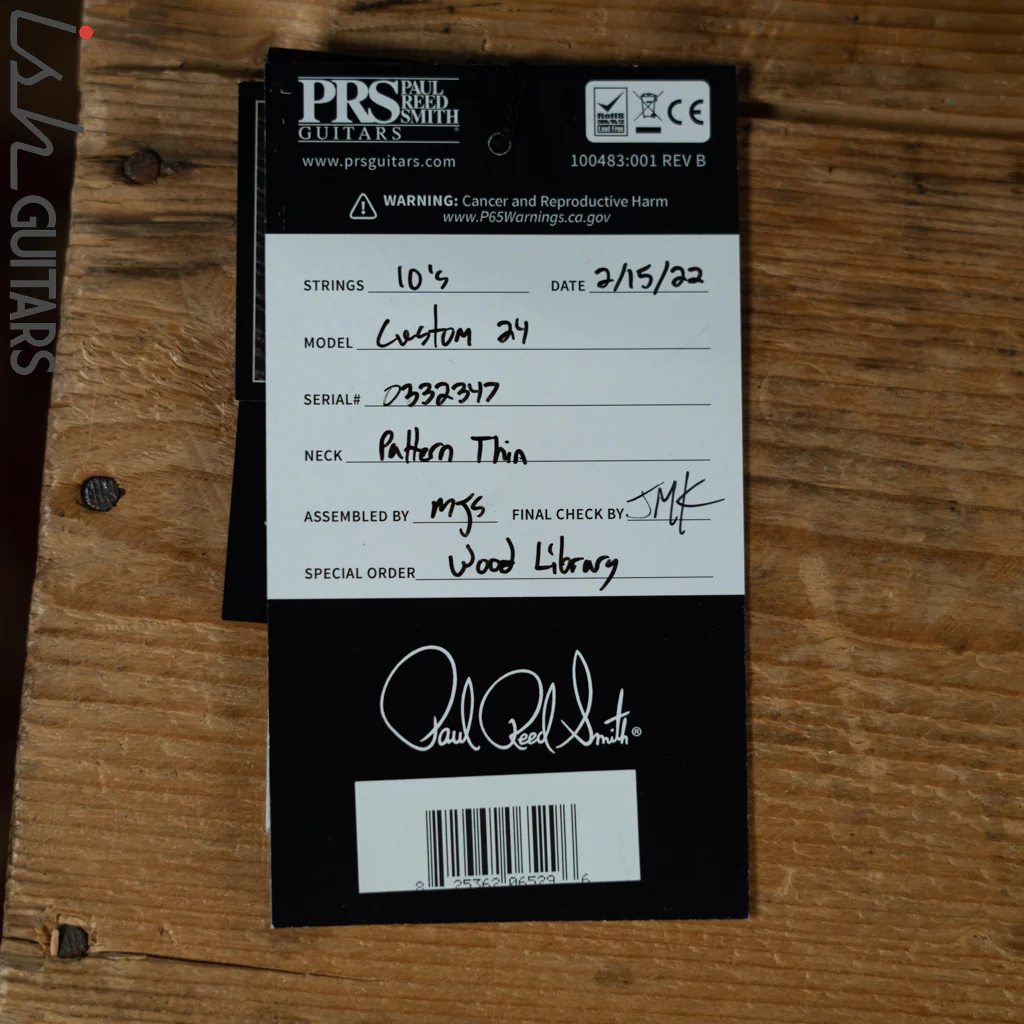 PRS Wood Library Custom 24 Copperhead Burst 10 Top Quilt Figured Maple Neck - Image 13