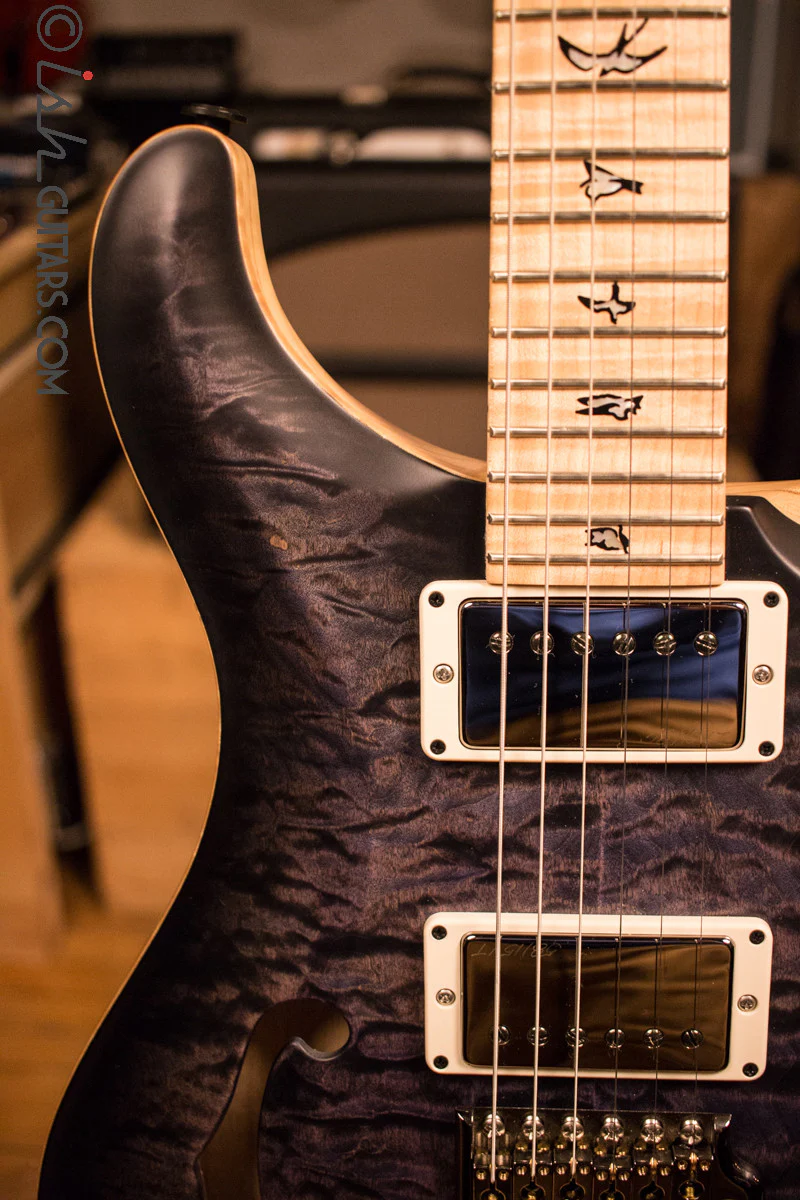 Paul Reed Smith PRS Custom 24 Semi-Hollow Wood Library Quilt Swamp Ash Purple Mist - Image 3