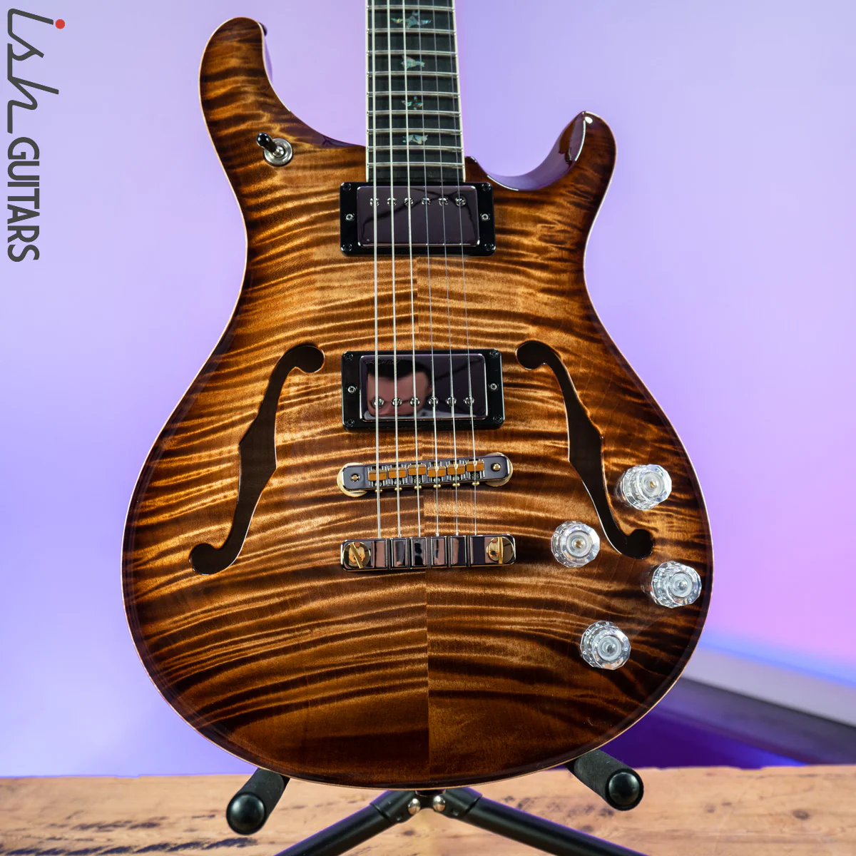 PRS McCarty 594 Hollowbody II Wood Library Copperhead Burst 10 Top