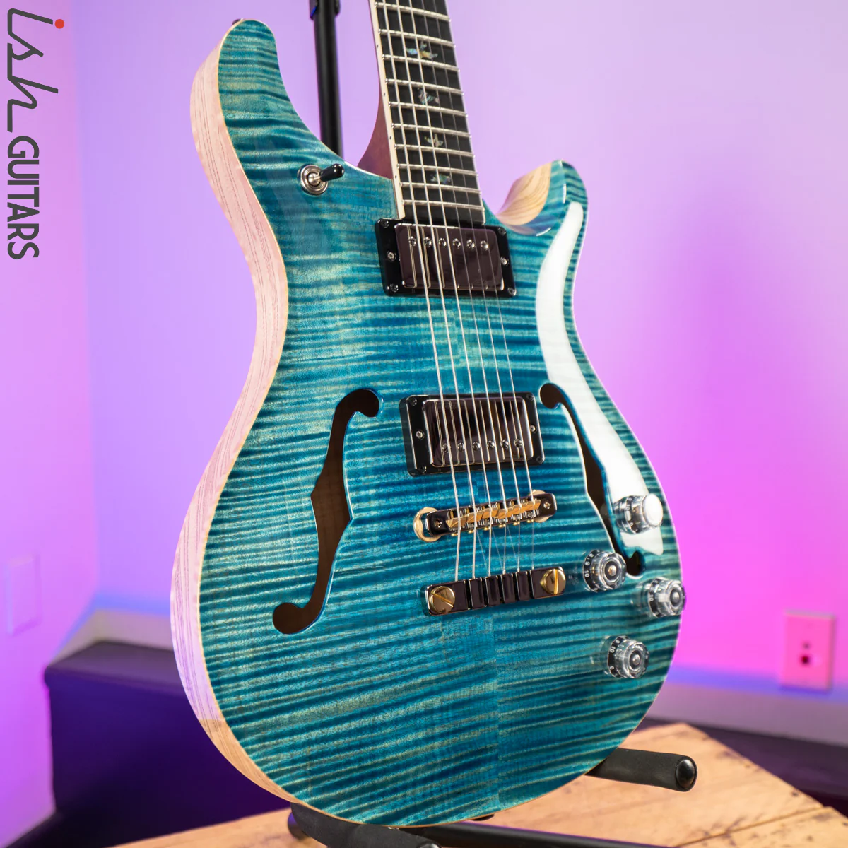 PRS McCarty 594 Hollowbody II Wood Library Aquableux 10 Top - Image 5