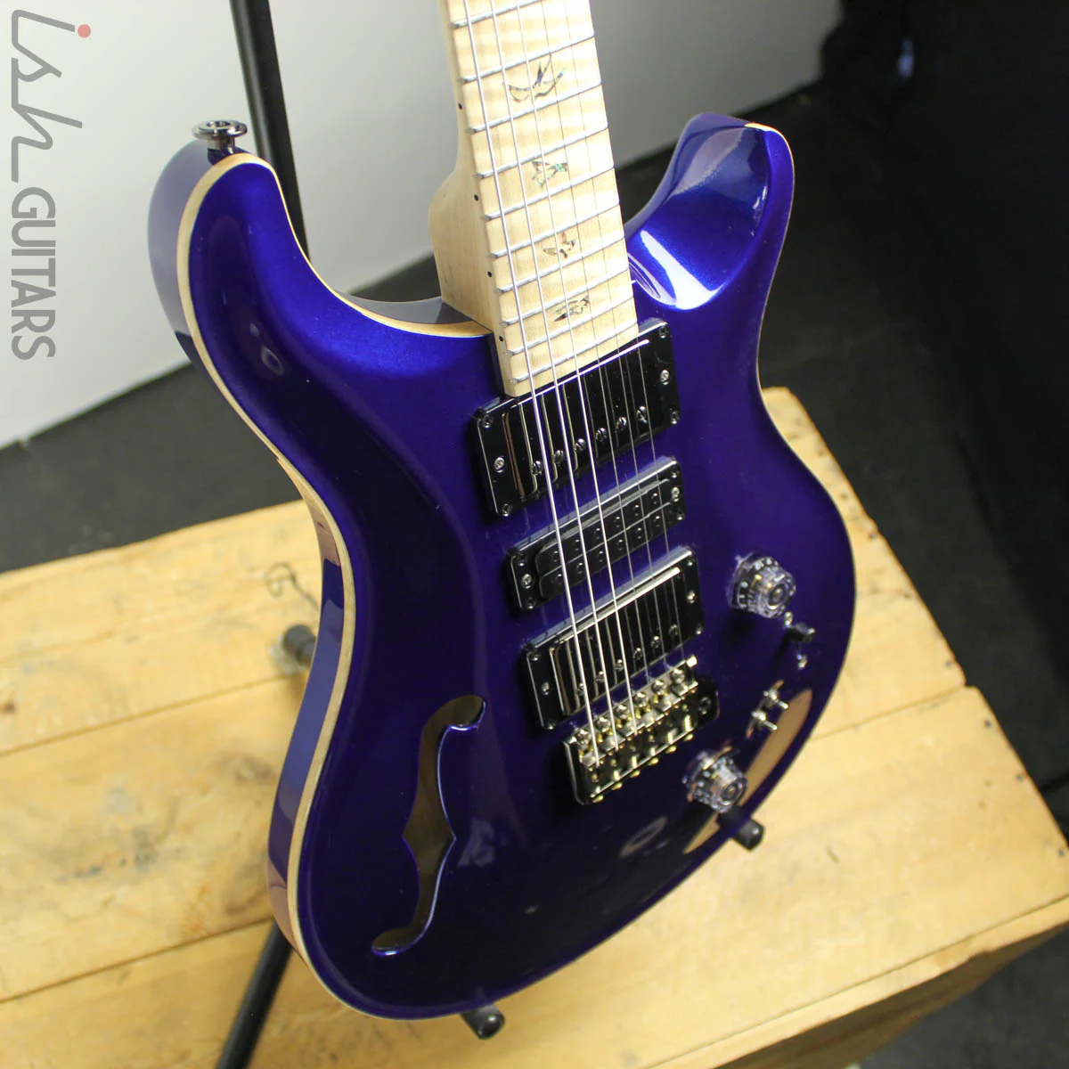 2019 PRS Wood Library Special 22 Semi-Hollow Royal Blue Metallic - Image 4
