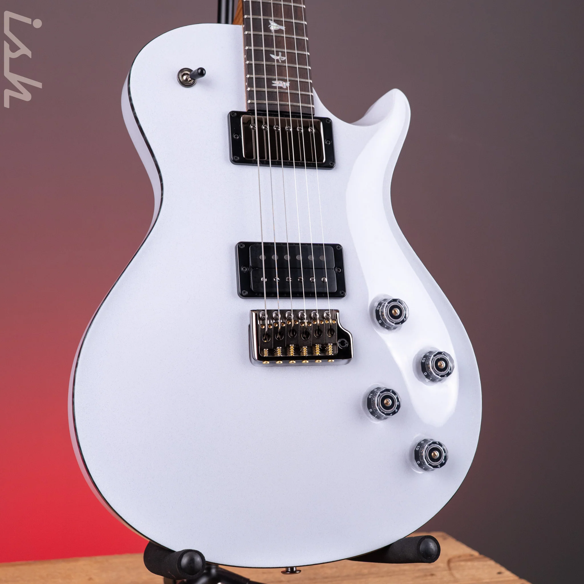 PRS Wood Library Tremonti Gloss White Stained Binding Roasted Maple Neck