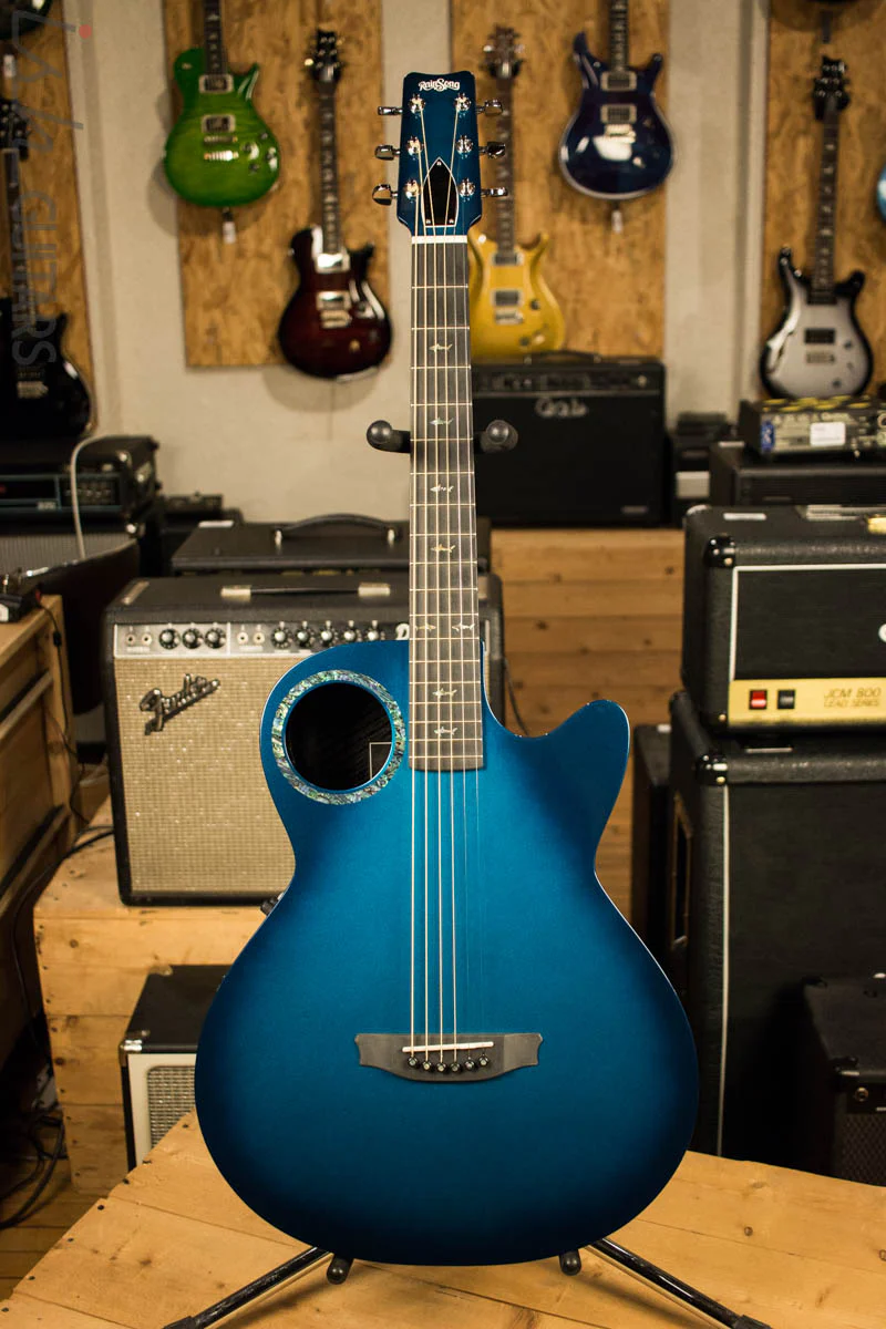 RainSong Co-WS1005NSM Concert Series Acoustic Electric Guitar Marine Blue - Image 2