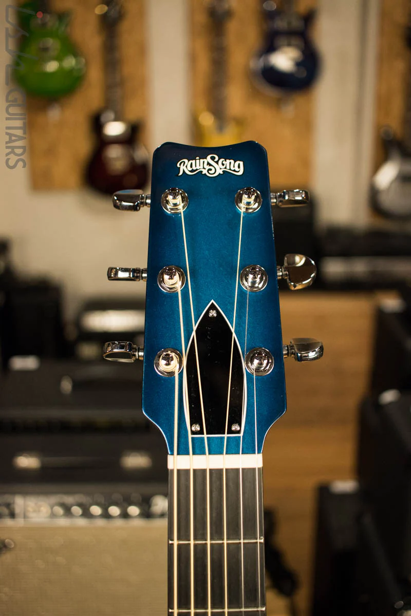 RainSong Co-WS1005NSM Concert Series Acoustic Electric Guitar Marine Blue - Image 5