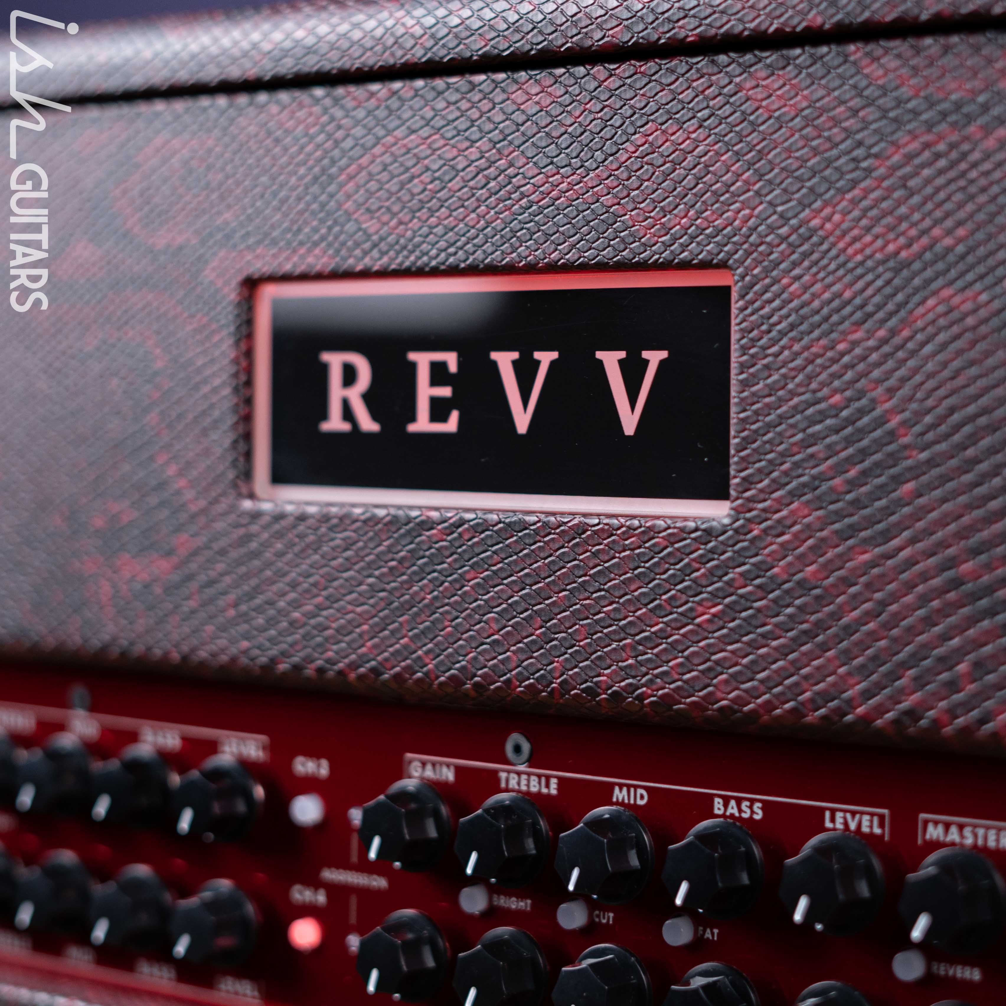 Revv Generator 120 MK3 120W Tube Amp Head Custom Red Snakeskin - Image 4