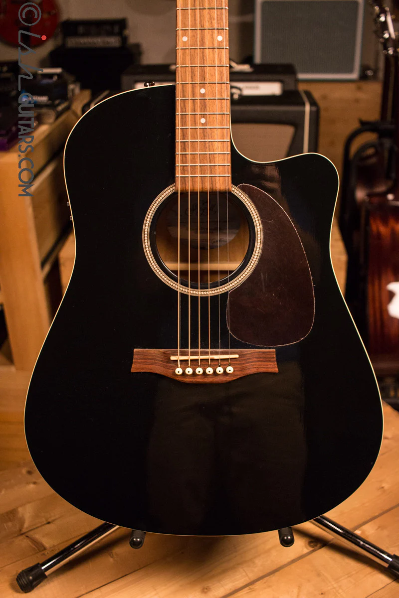 Seagull Entourage CW Black GT QI Acoustic Electric Guitar