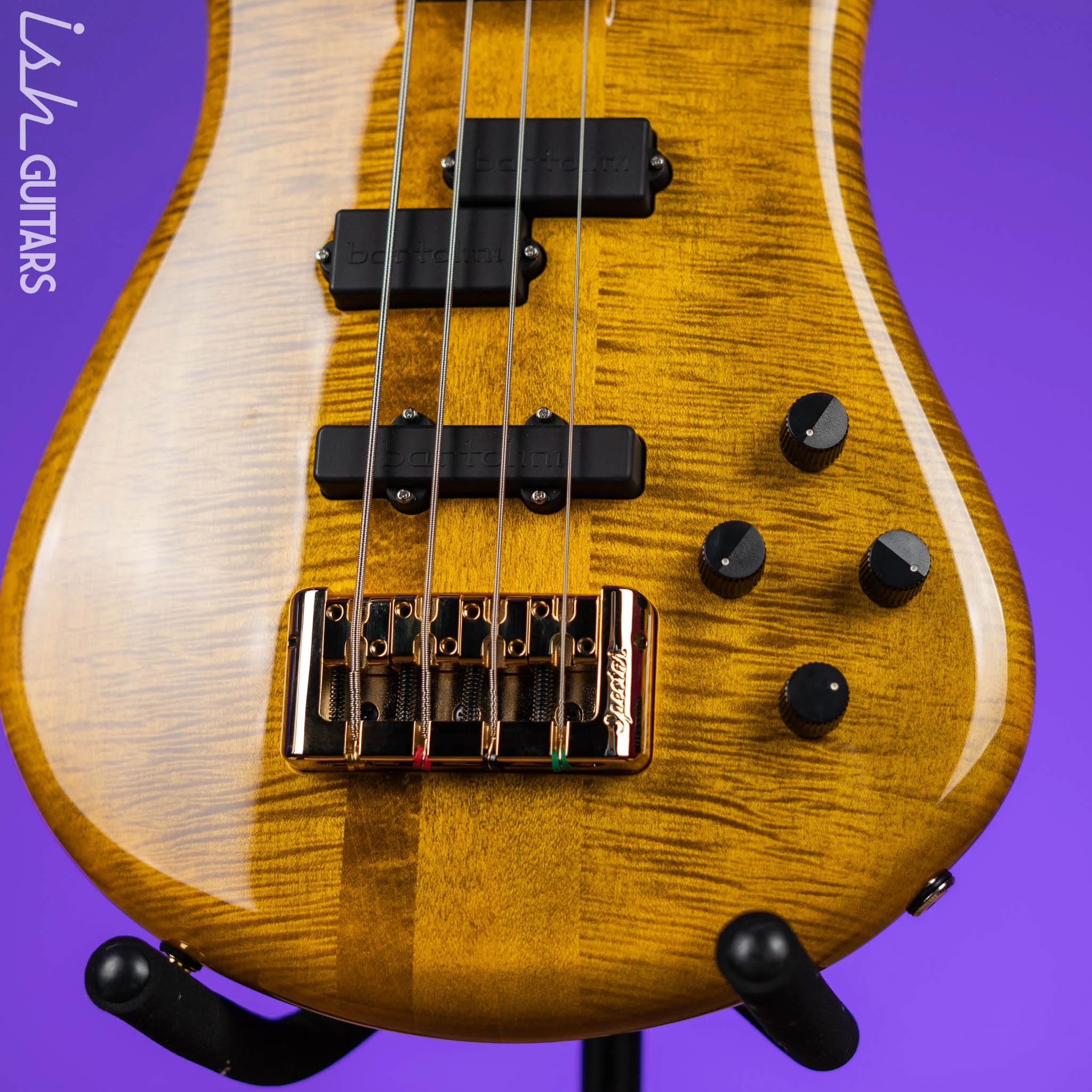 Spector Euro4 LT 4-String Bass Tiger Eye Gloss - Image 4