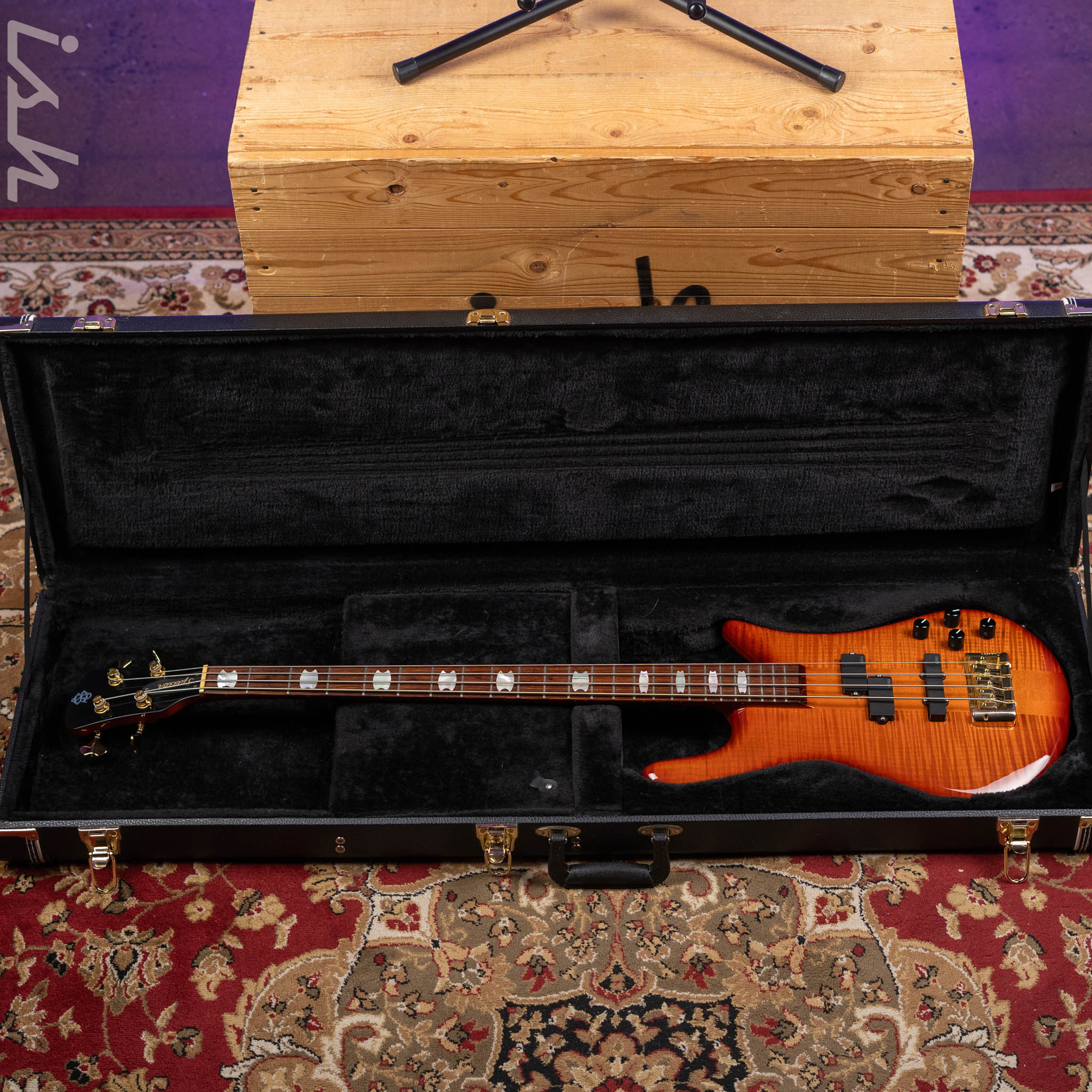 2015 Spector Euro4LX 4-String Bass Amber Hazlab Preamp - Image 15