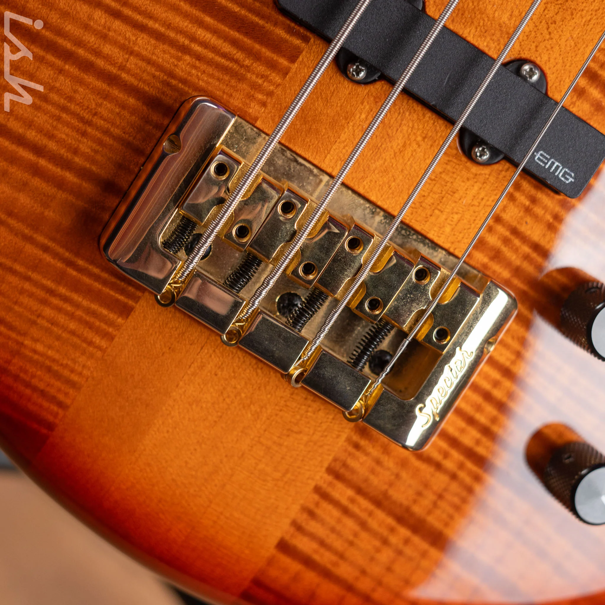2015 Spector Euro4LX 4-String Bass Amber Hazlab Preamp - Image 6