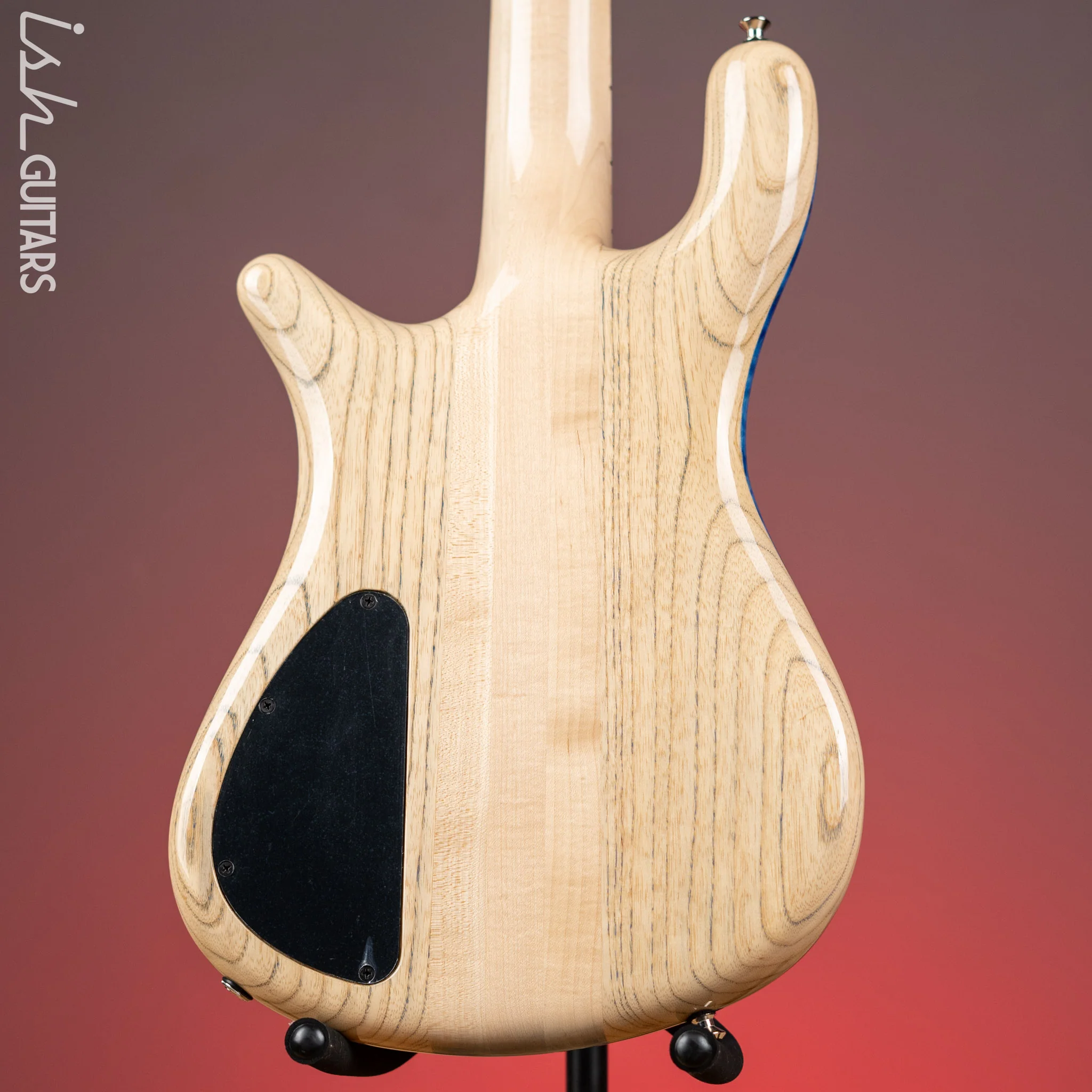 Spector NS-5 Ultra Blue Glow w/ Grain Fill Back Birdseye Maple Demo - Image 8