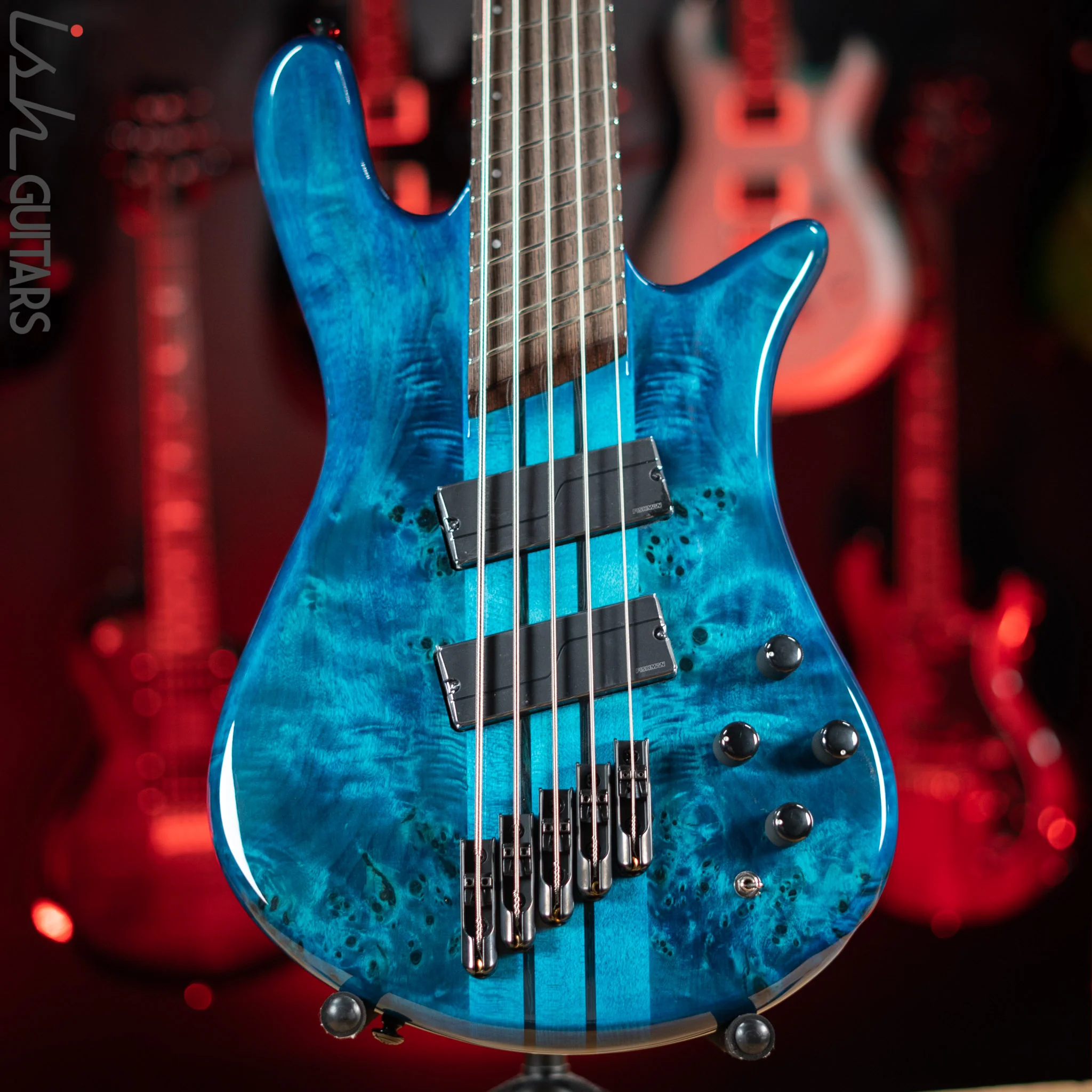 Spector NS Dimension 5 Multiscale Bass Black and Blue Gloss